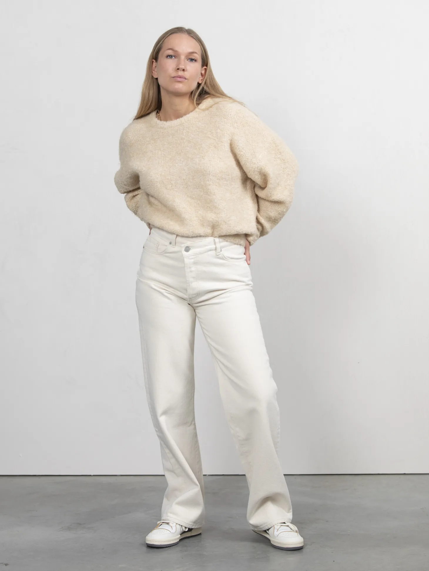 boucle_gebreide_trui_ada_4-1.webp Les Soeurs Boucle Gebreide Trui Ada Sand Cheap
