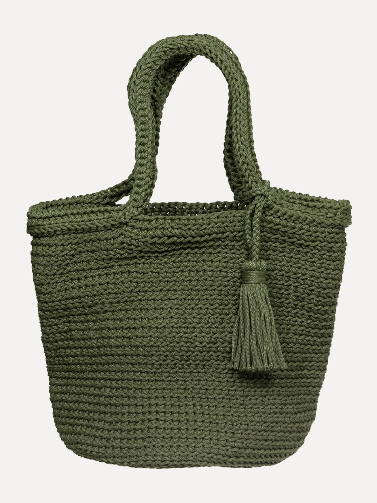 Les Soeurs Crochet Shopper Elvera Khaki Best Sale