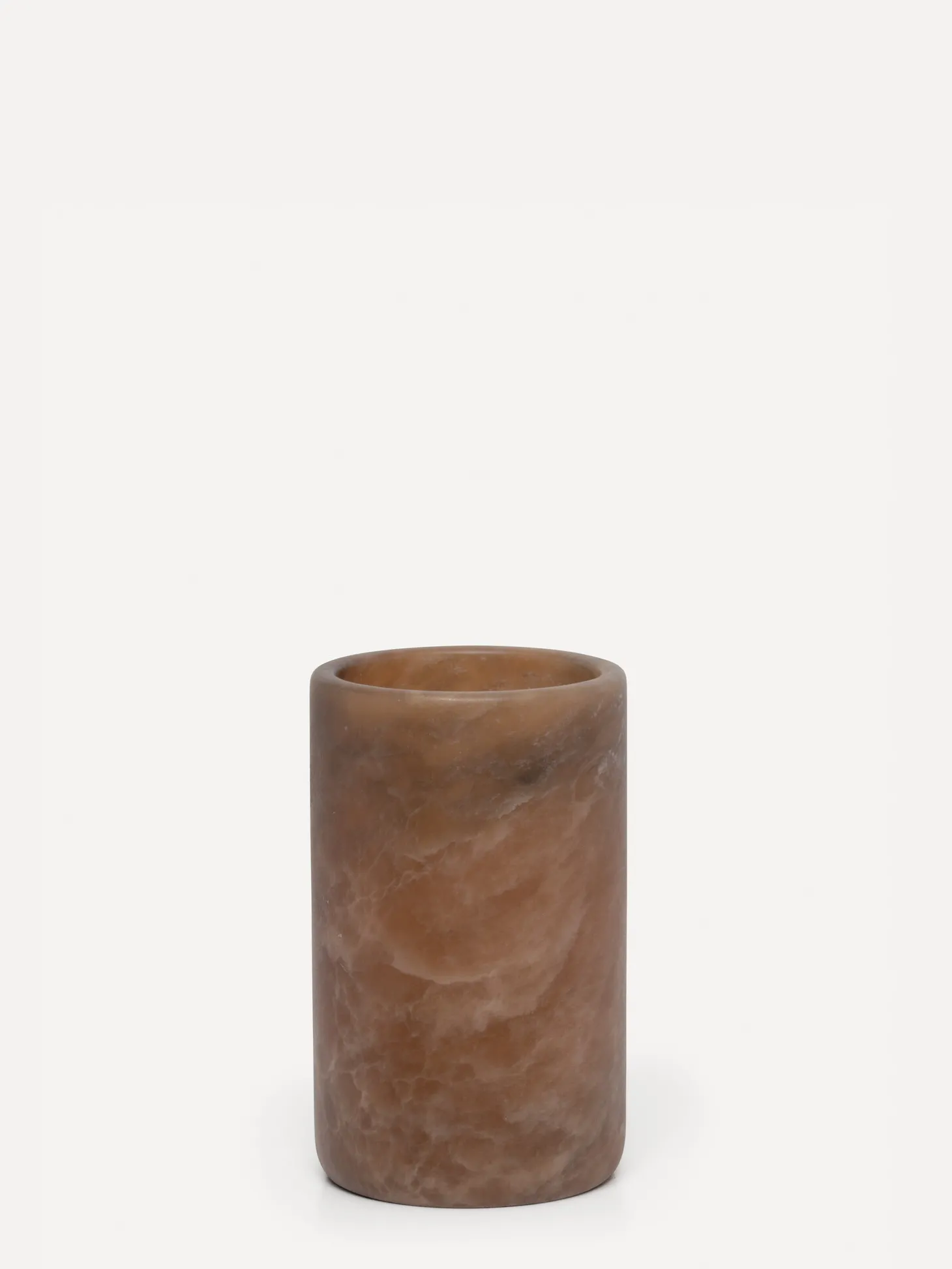 Les Soeurs Cylinder Alabaster Kaarsenhouder (Small) Tabac Sale