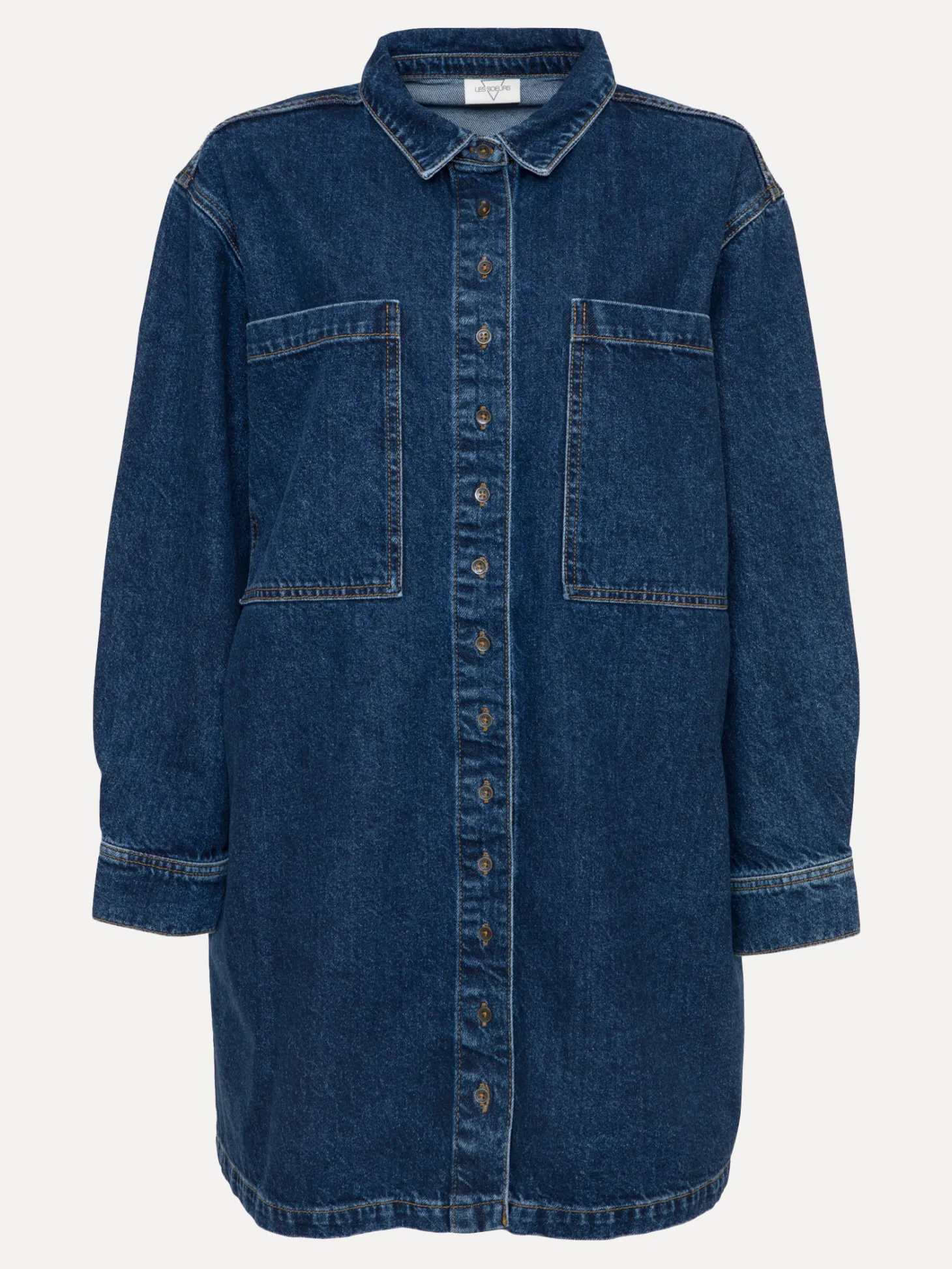 denim_jurk_abby_6.webp Les Soeurs Denim Jurk Abby Dark Blue Denim Store