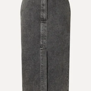 Selected Denim Midi Rok Cali Dark Grey Denim Best
