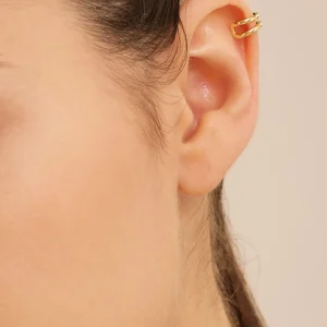 Les Soeurs Ear Cuff June Double Gold Discount