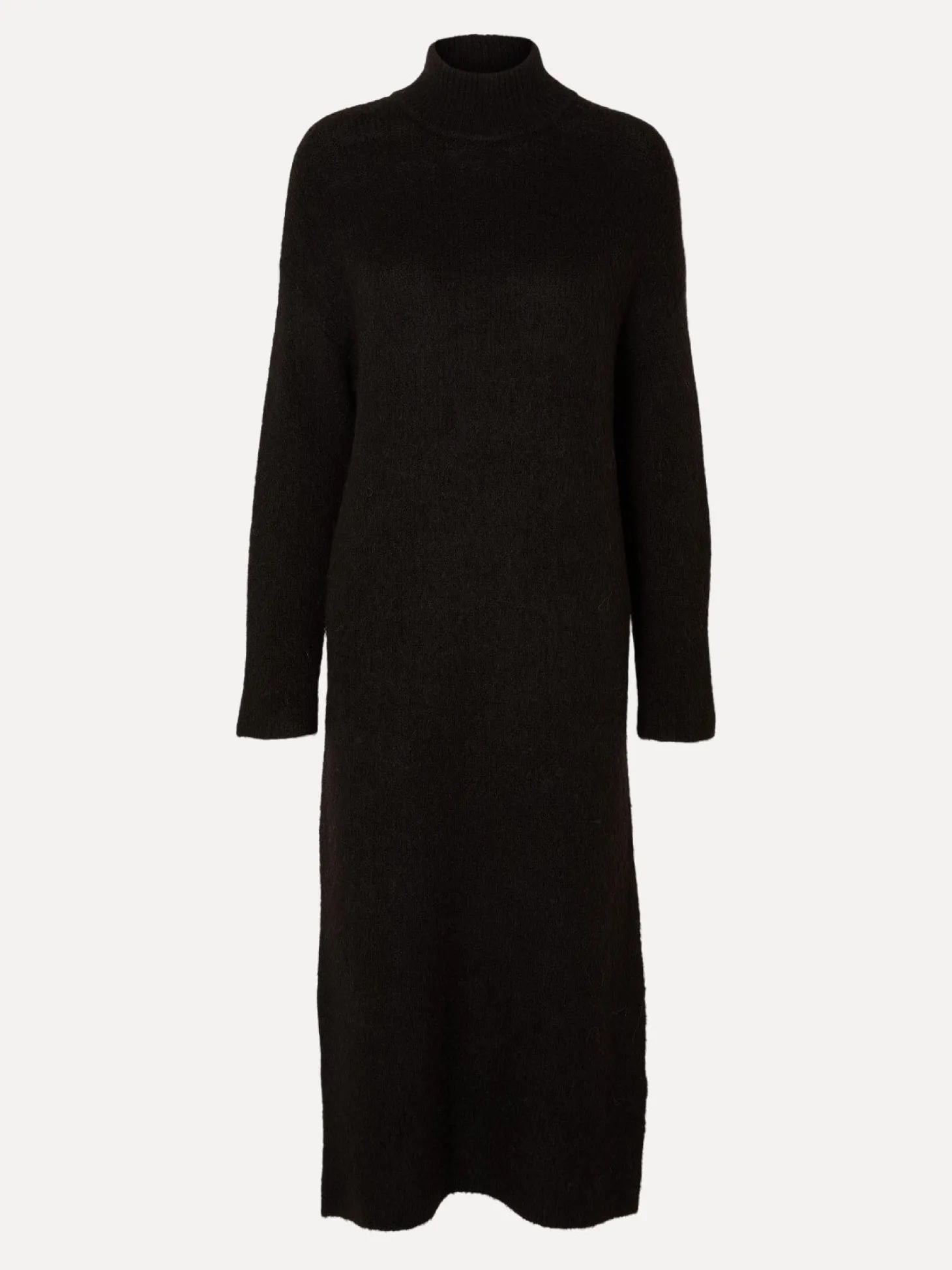 Selected Gebreide Midi Jurk Maline Black Store