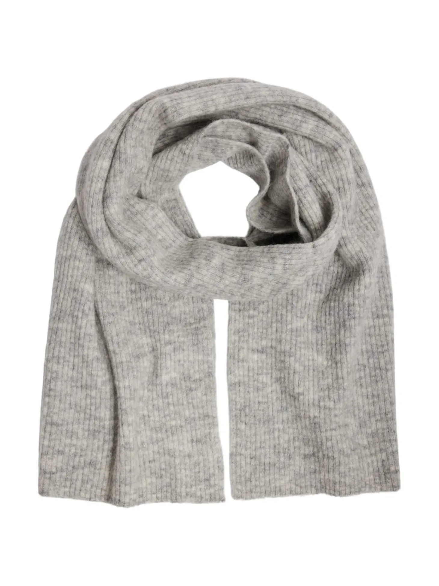 Selected Gebreide Sjaal Lulu Linna Light Grey Melange Best Sale