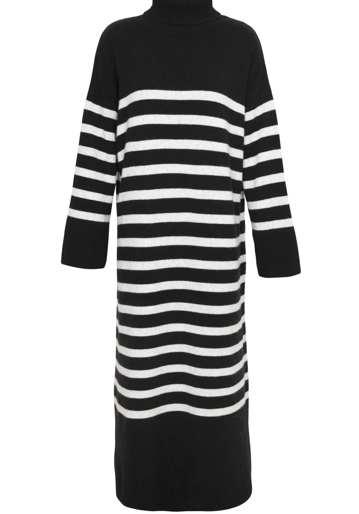 Les Soeurs Gestreept Gebreide Jurk Penelope Black Flash Sale