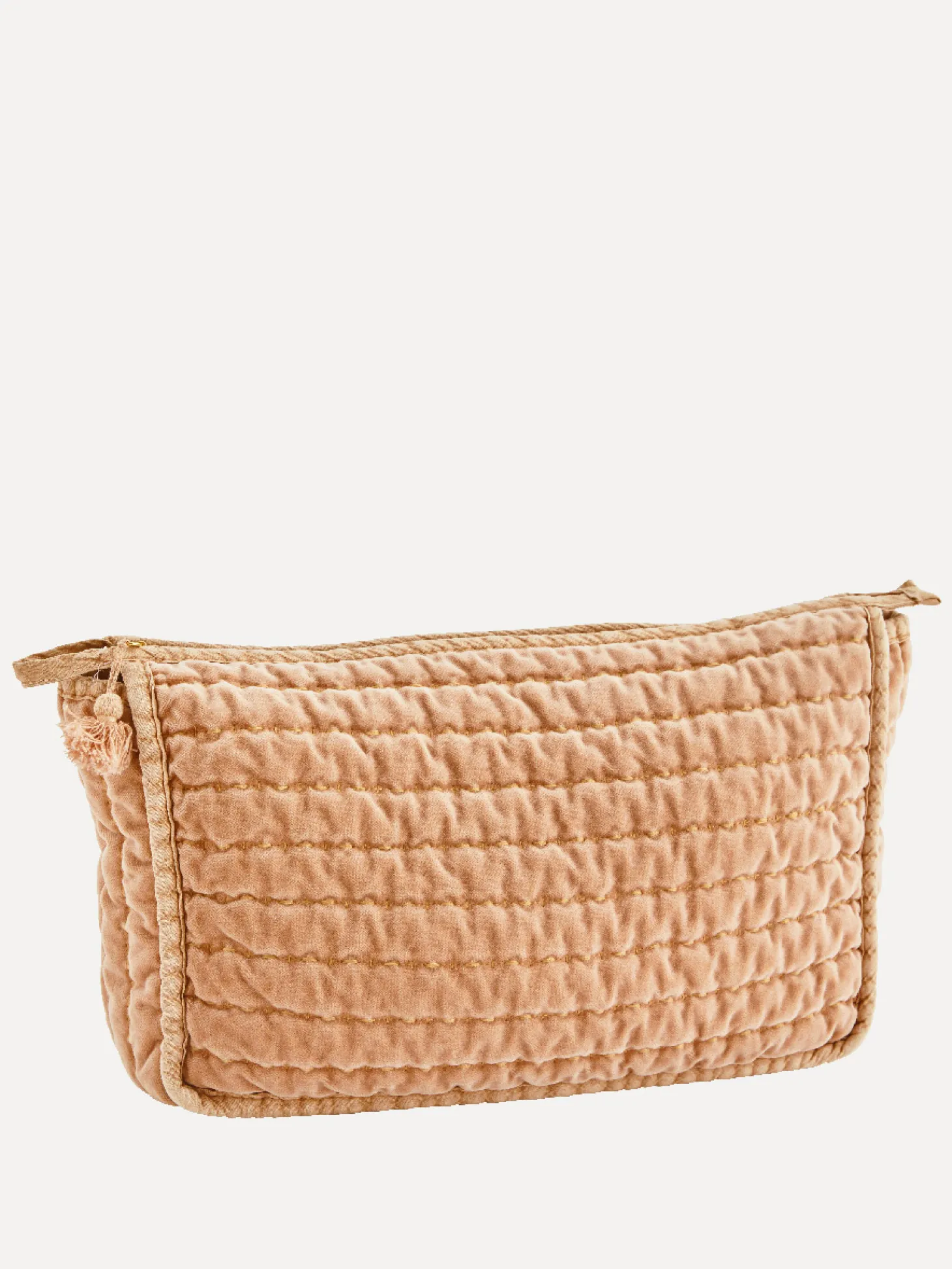 Madam Stoltz Gewatteerde Velvet Toilettas Melon Sorbet Hot