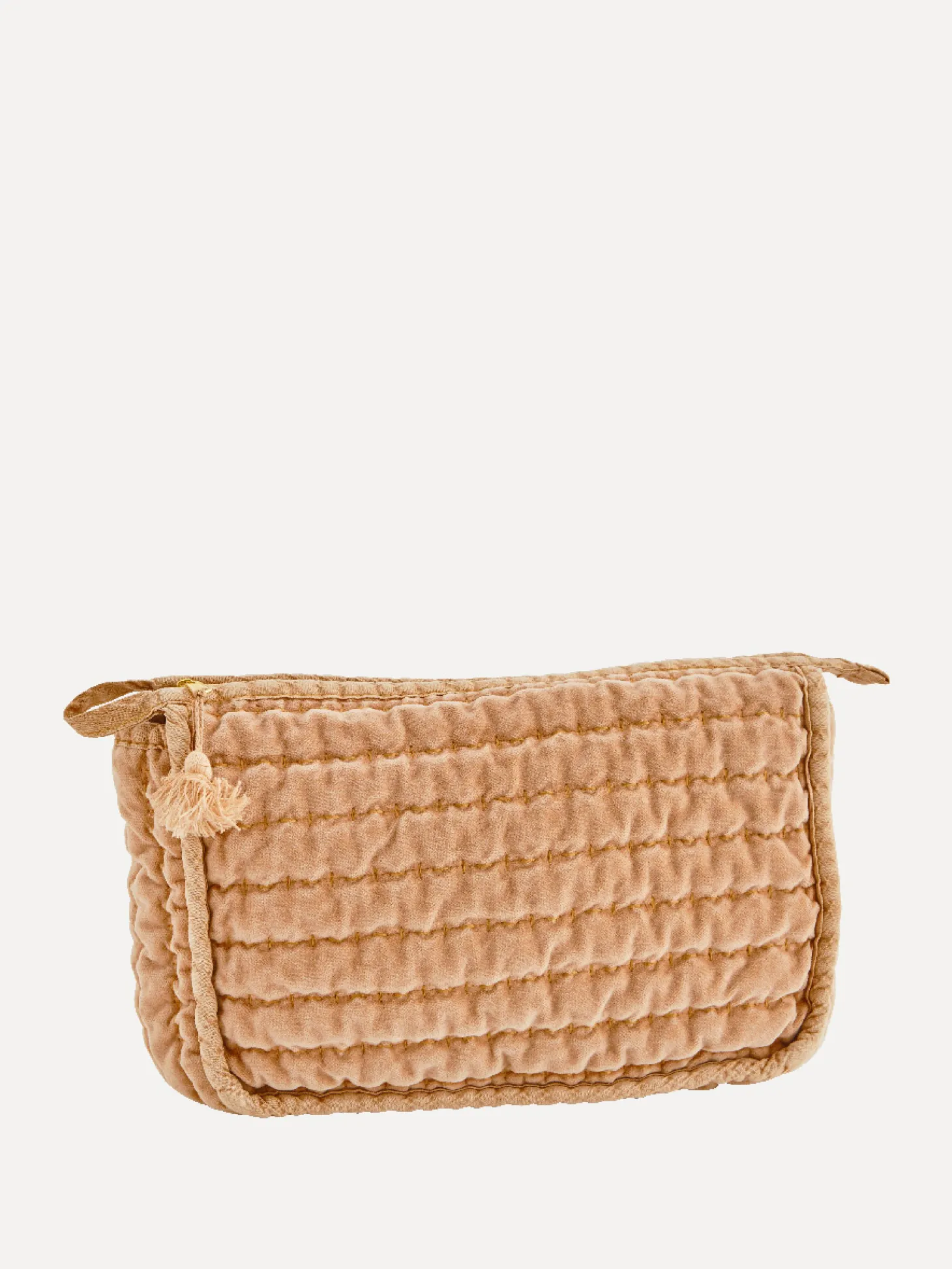 Madam Stoltz Gewatteerde Velvet Toilettas Melon Sorbet Discount