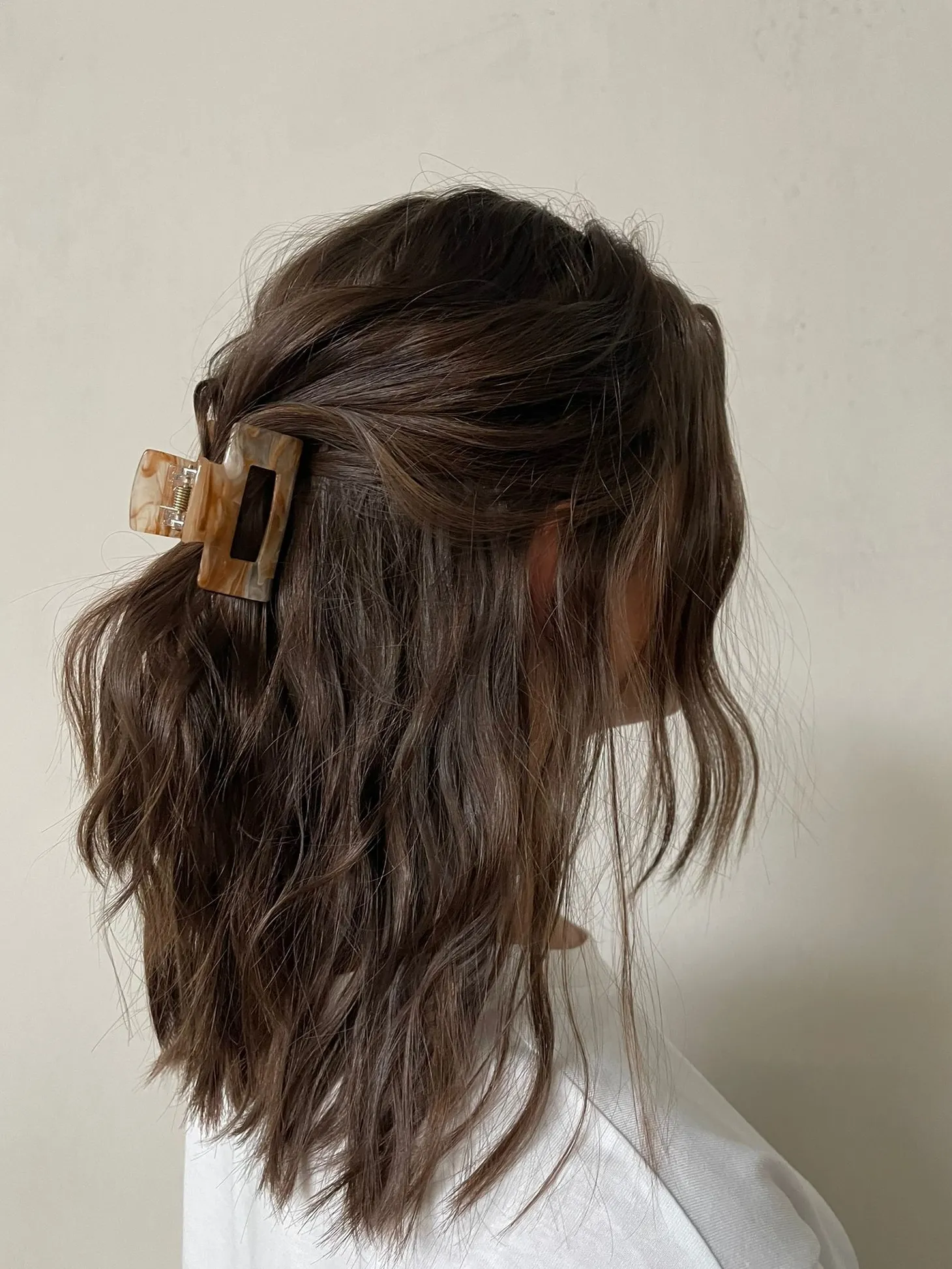Les Soeurs Hair Clip Rectangle Beige Cheap