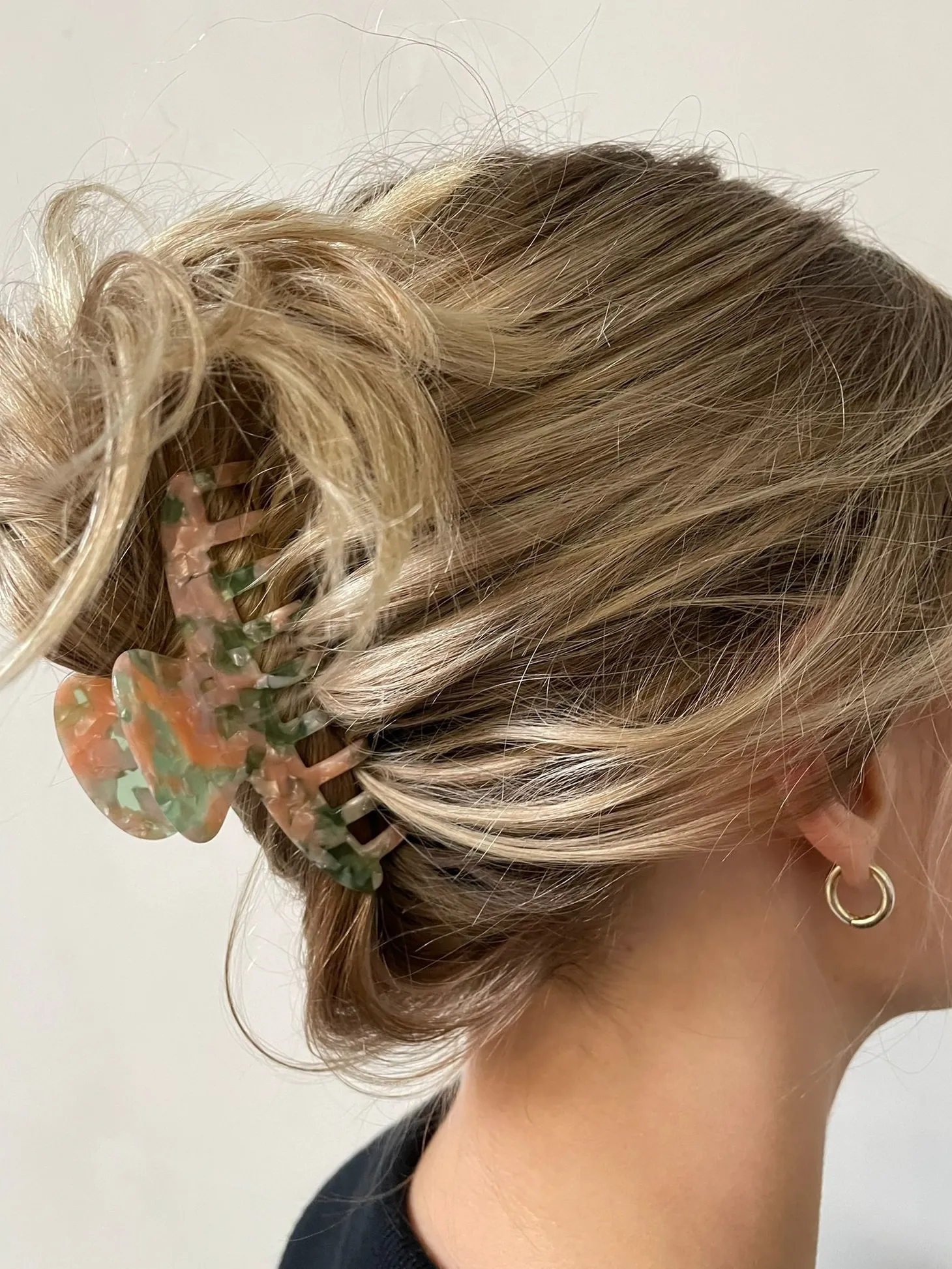 Les Soeurs Hair Clip Round Pink Green Clearance