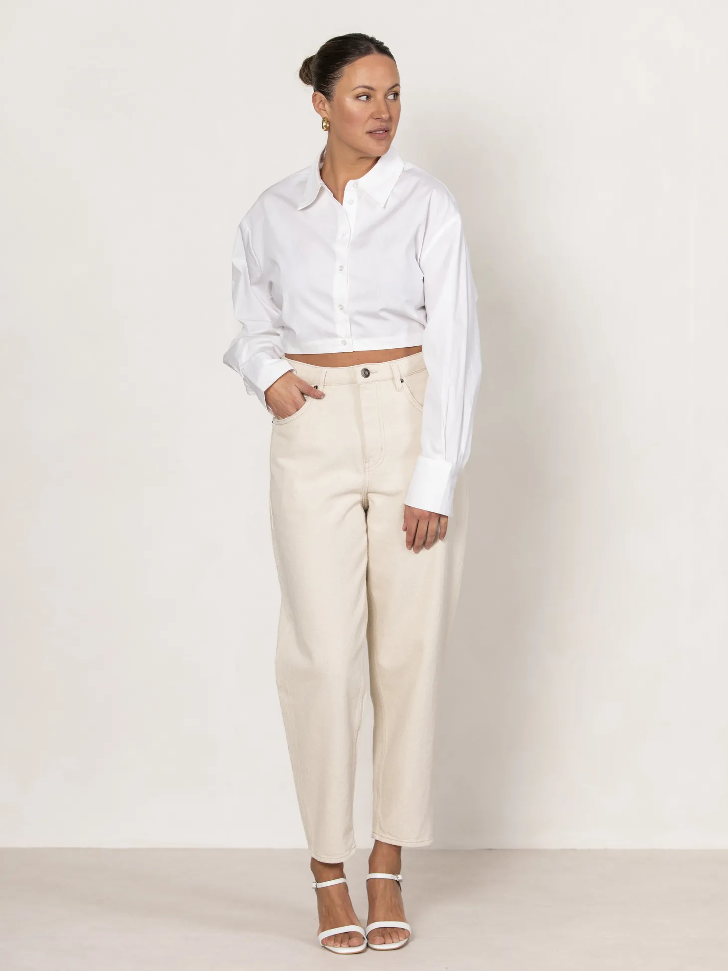 American Vintage Jeans Tineborow Ecru Cheap