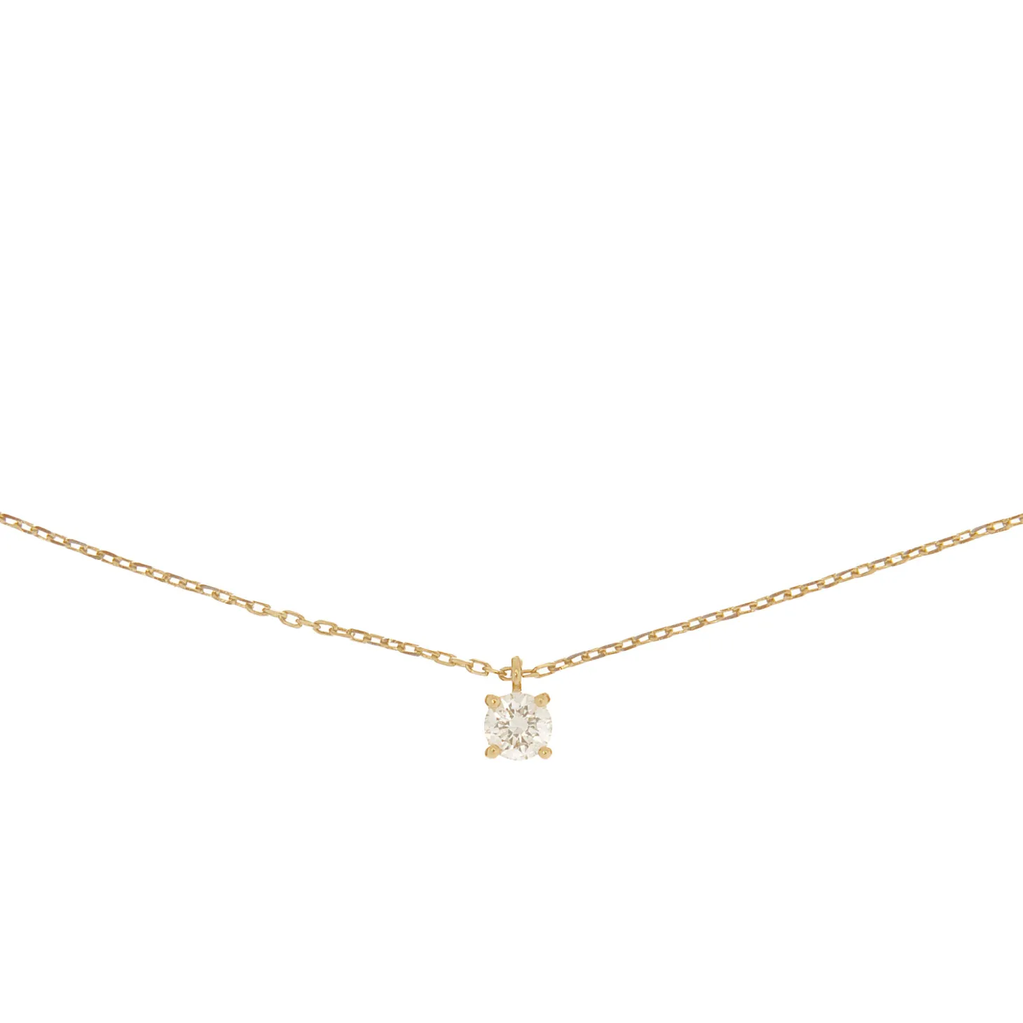 Les Soeurs 14K Ketting Rey Single Diamond Gold Discount