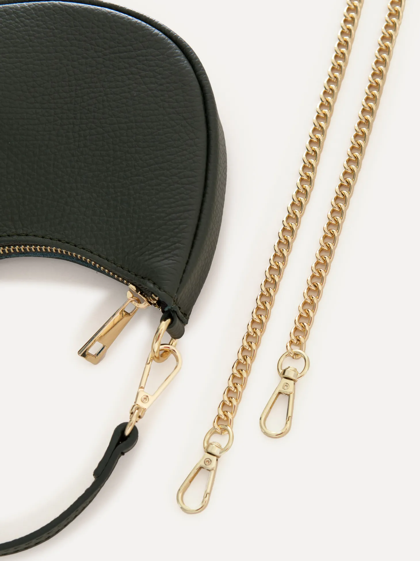 Les Soeurs Leren Baguette Handtas Cedric Khaki Clearance