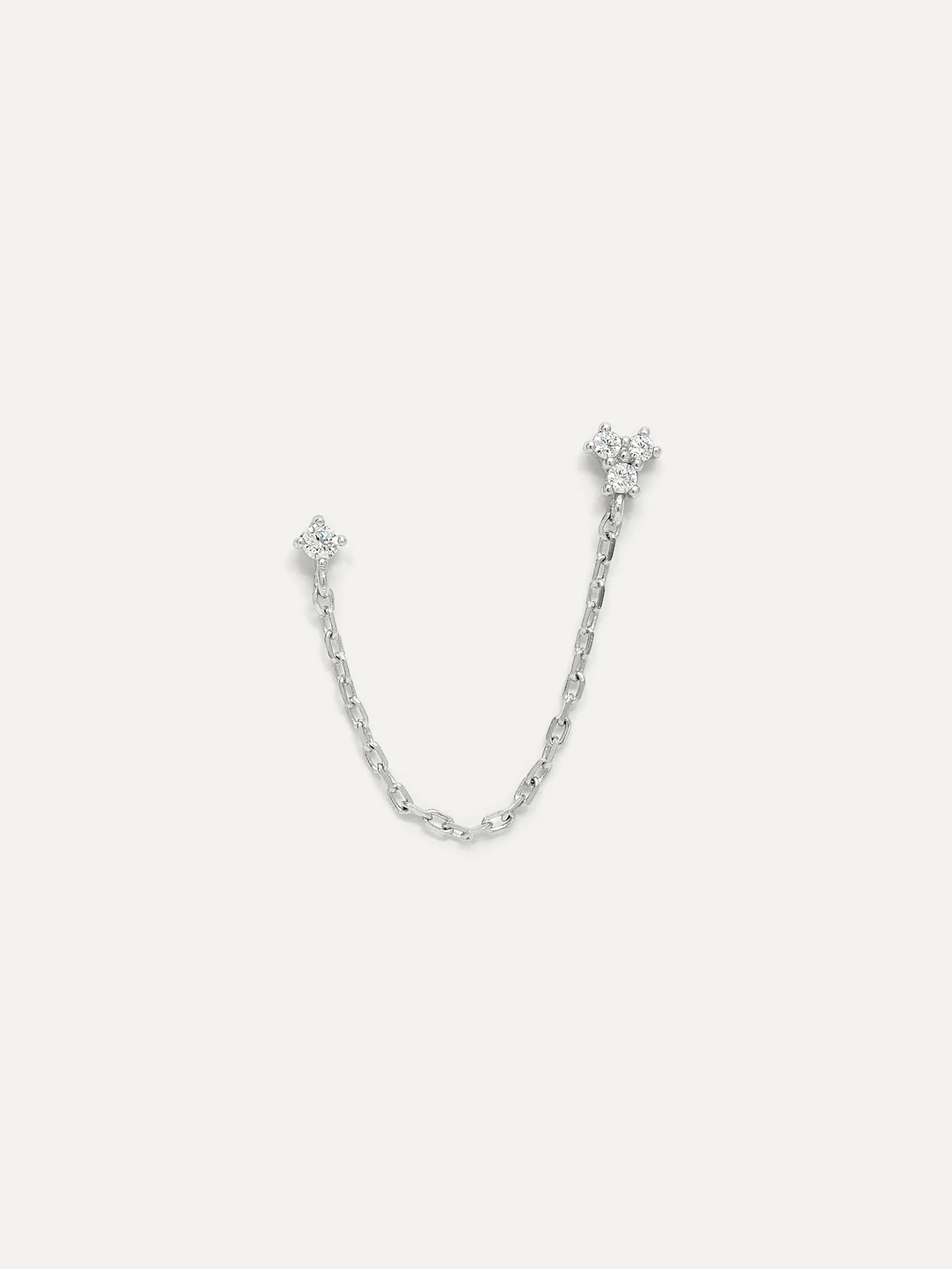 Les Soeurs Lira Double Stud Chain Silver Cheap