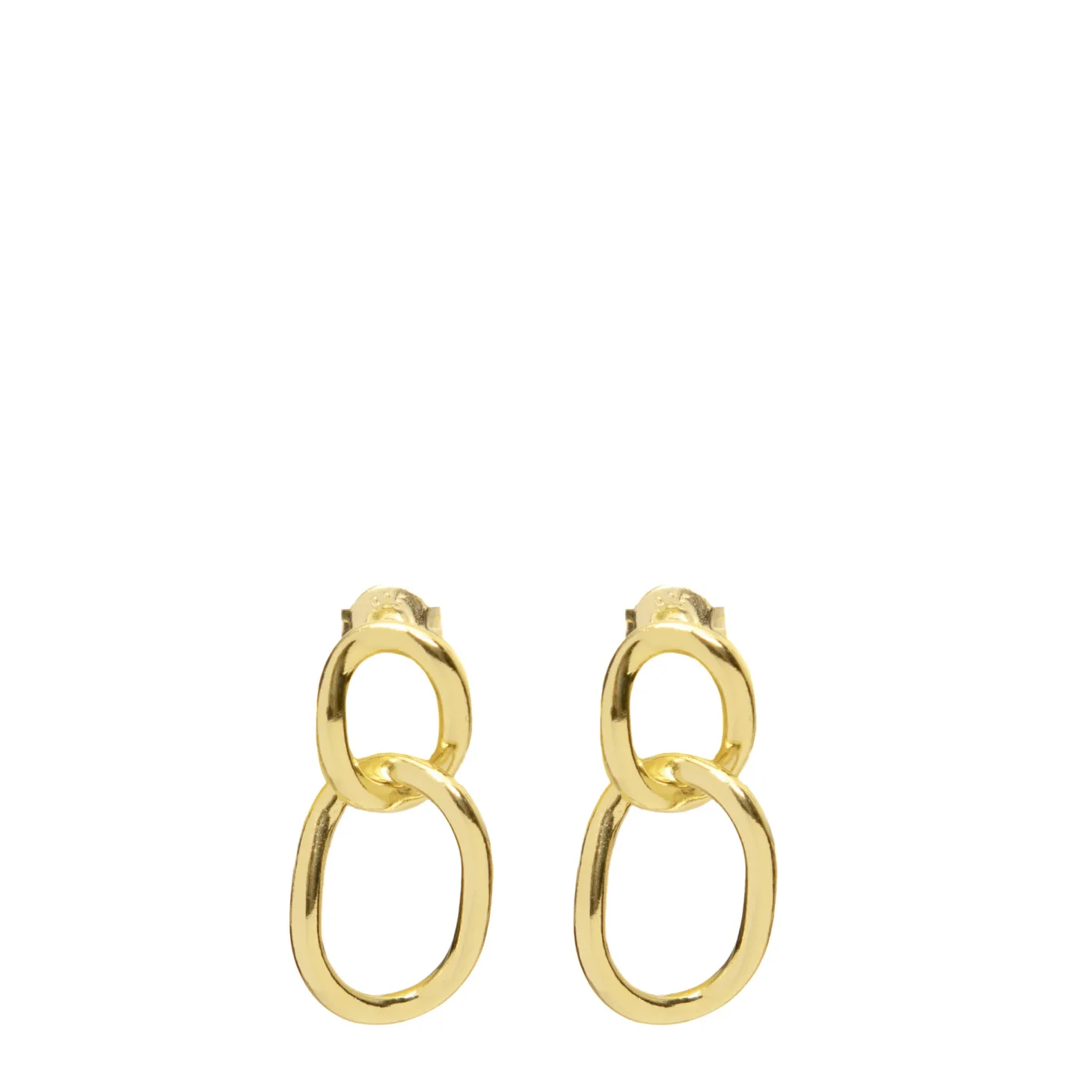 Les Soeurs Oorbel Cara Double Loop Gold Discount