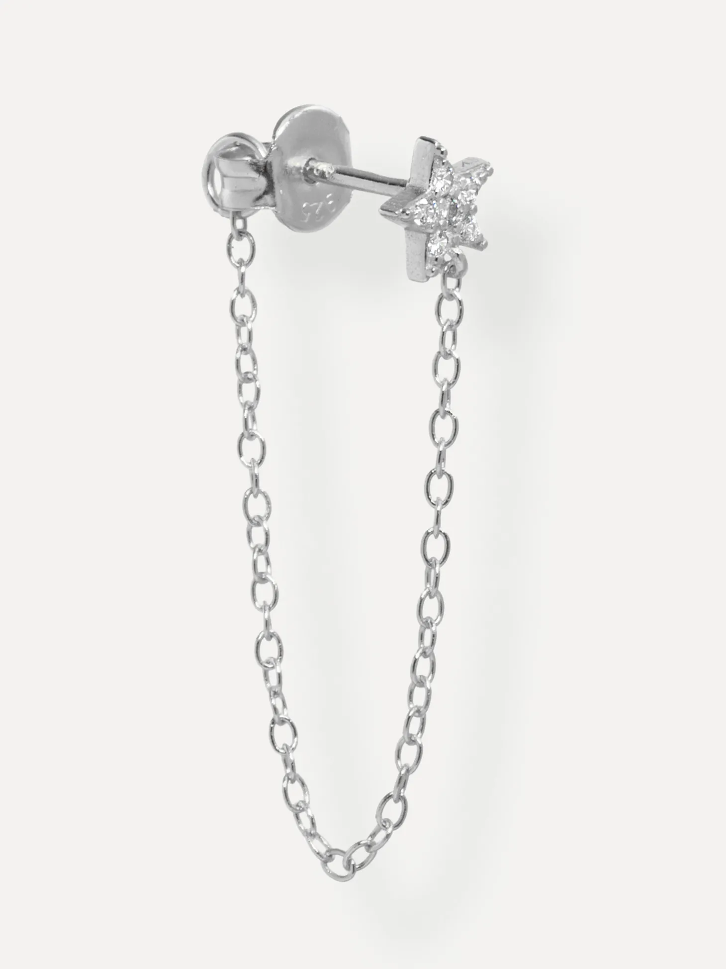 Les Soeurs Oorbel Cora Strass Chain Silver Shop