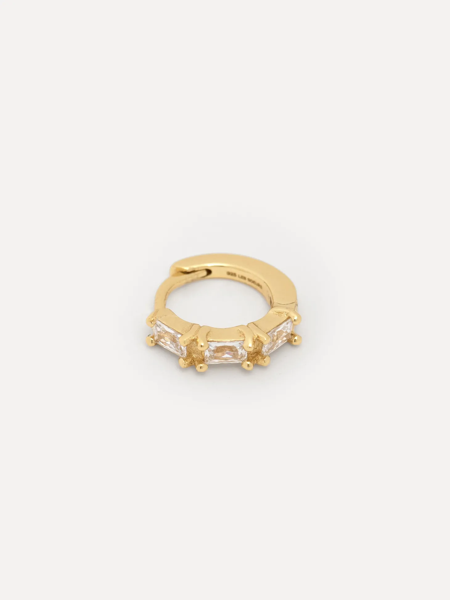 Les Soeurs Oorbel Jeanne Allover Baguette Gold Clear Discount
