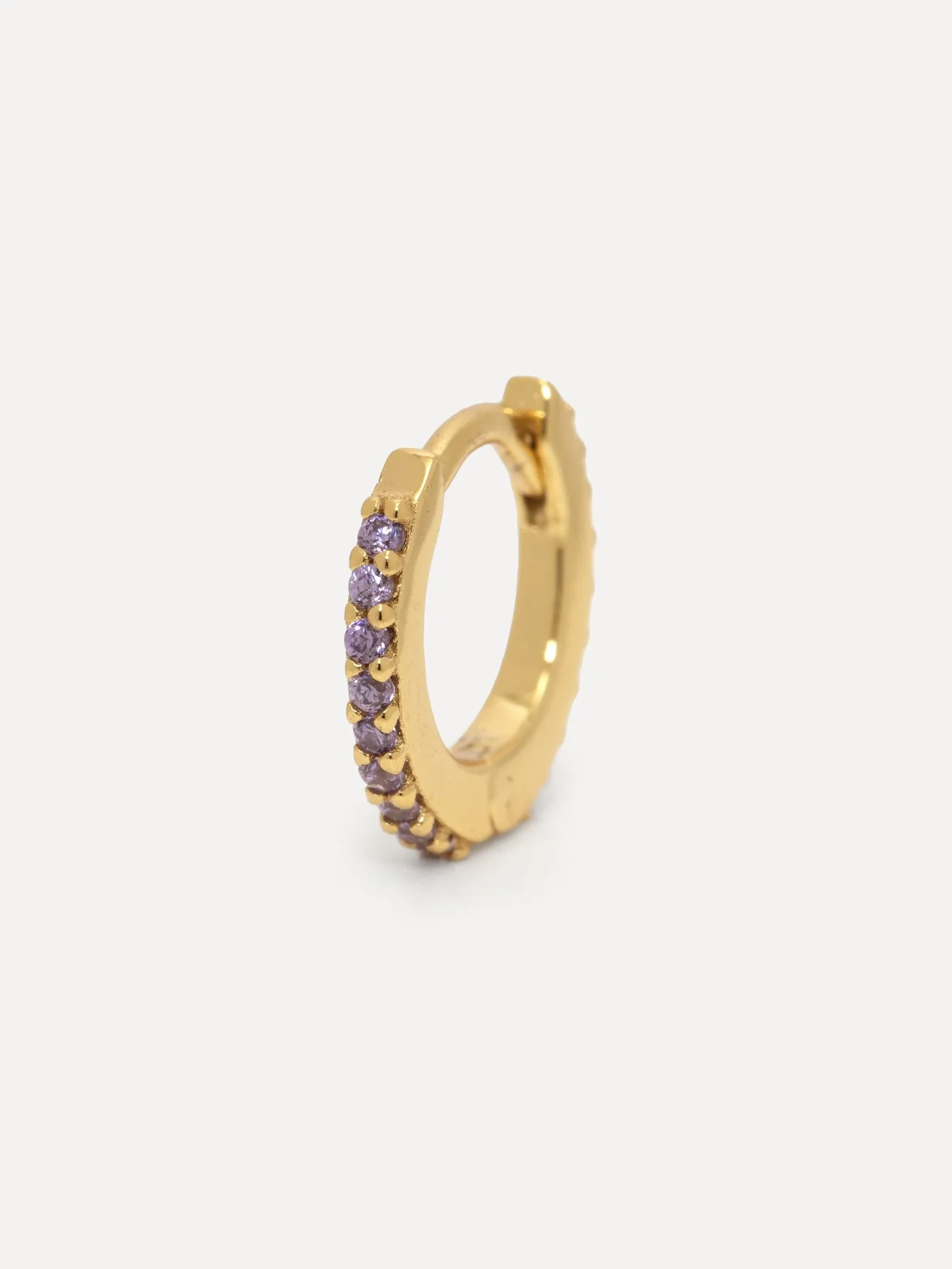Les Soeurs Oorbel Jeanne Mini Strass Gold Lilac Cheap