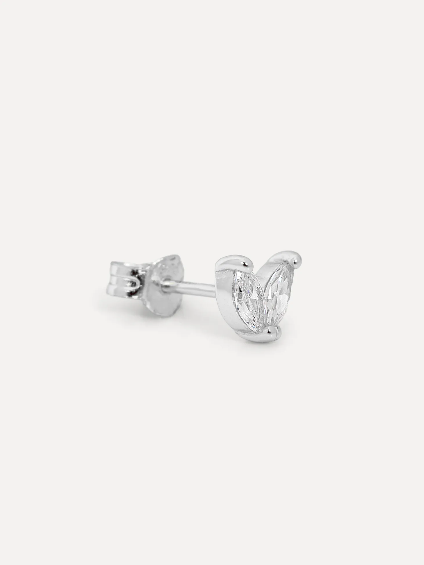 Les Soeurs Oorbel Jolie Double Leaf Silver Discount