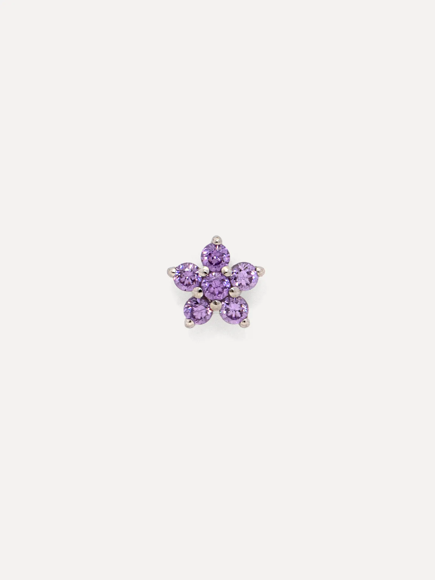 Les Soeurs Oorbel Jolie Flower Strass Purple Silver Store