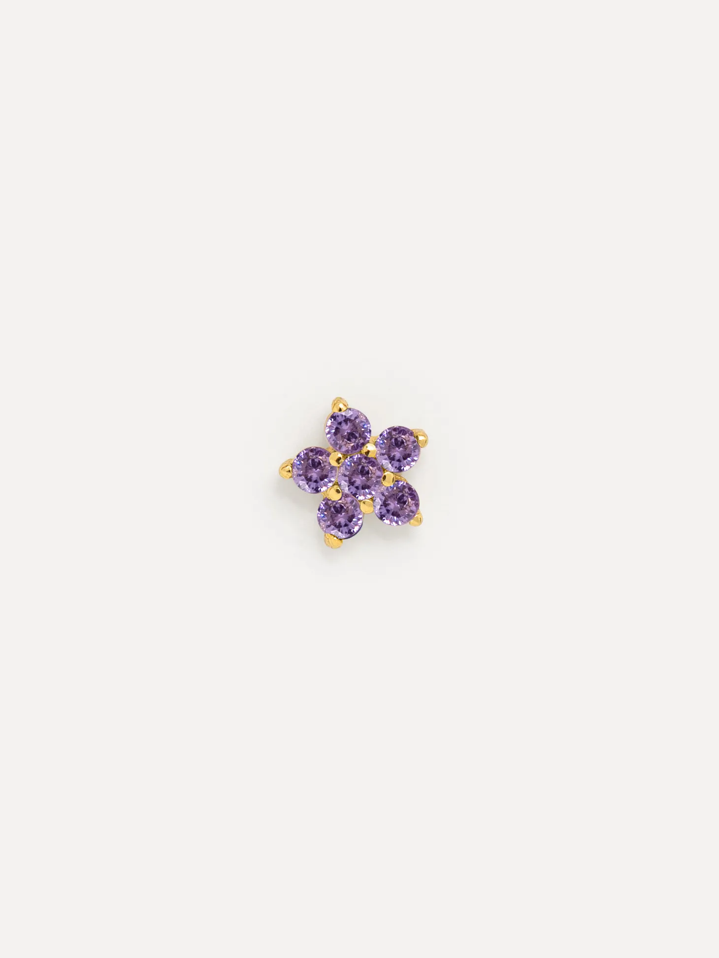 Les Soeurs Oorbel Jolie Flower Strass Purple Gold Store