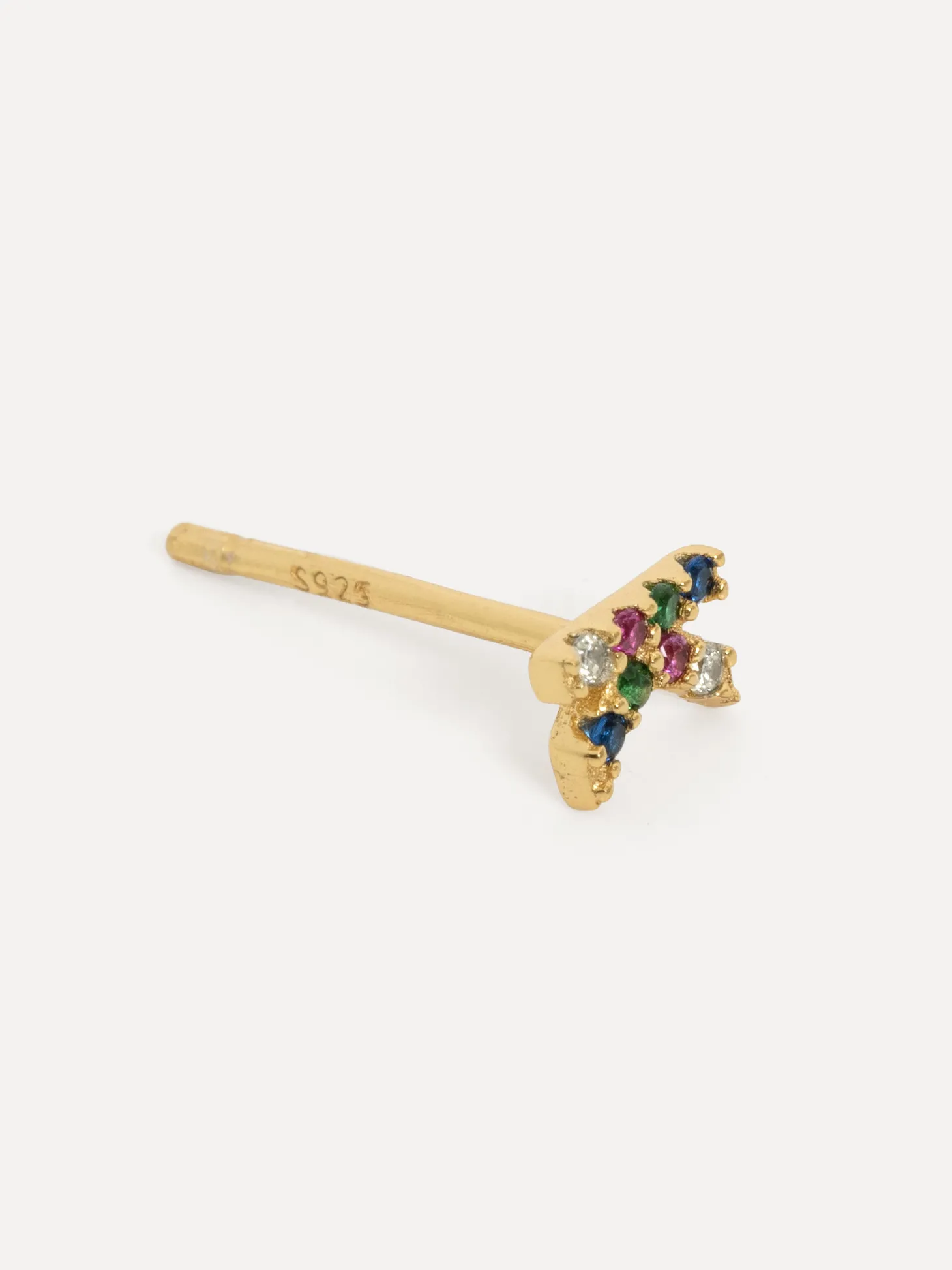 Les Soeurs Oorbel Jolie Initial Strass Multi Flash Sale