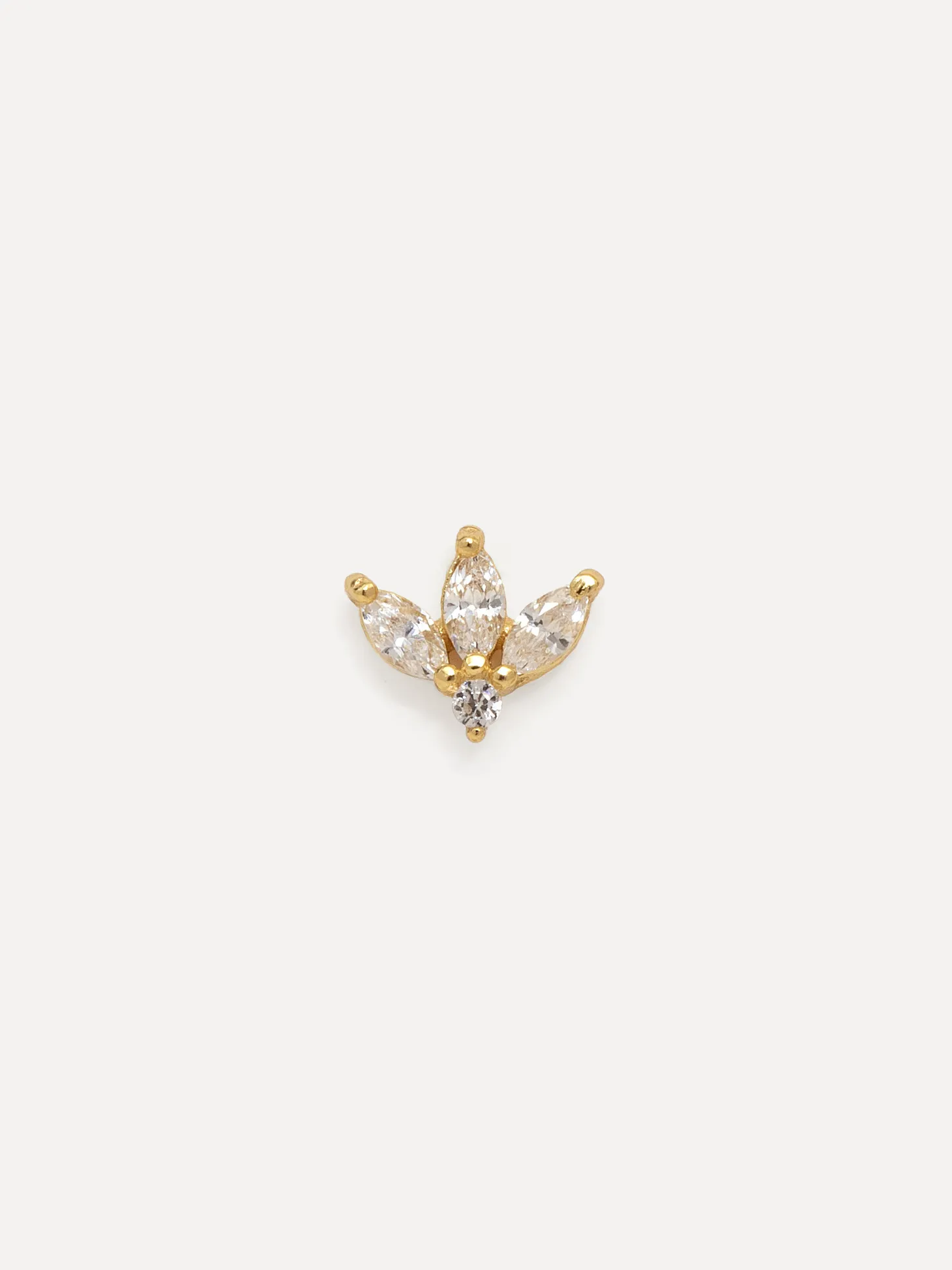 Les Soeurs Oorbel Jolie Triple Leaf Gold Clear Outlet