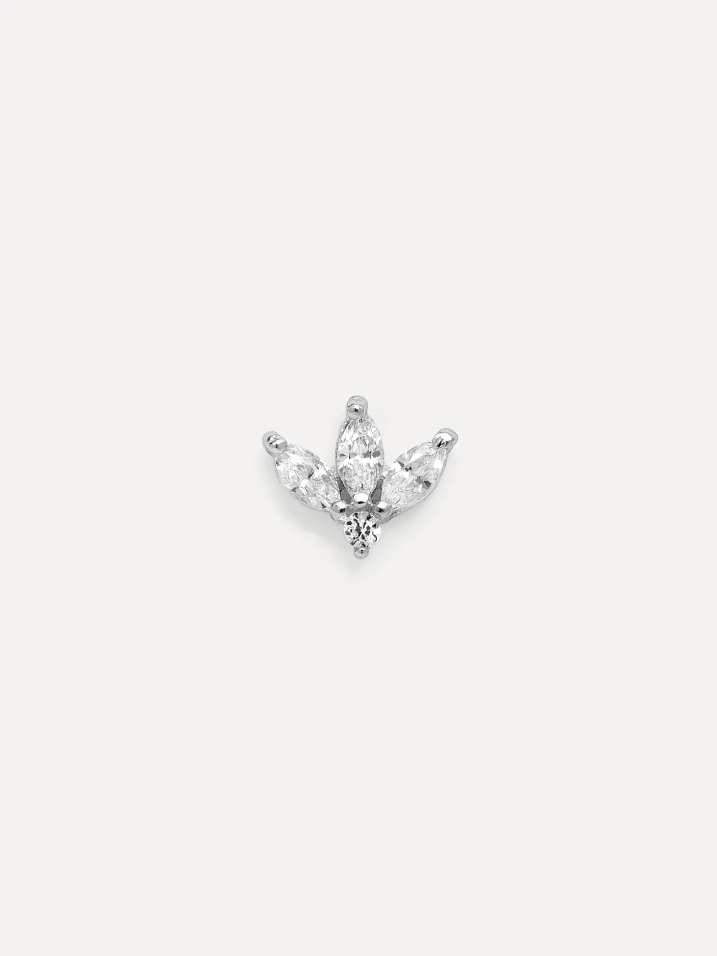 Les Soeurs Oorbel Jolie Triple Leaf Silver Clear Best Sale