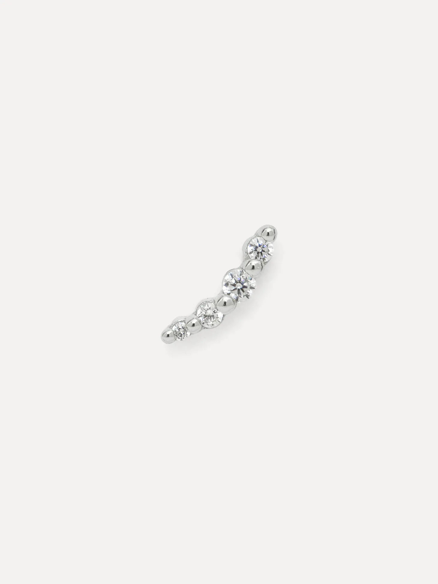 Les Soeurs Oorbel Louise 4 Dots Strass Silver Cheap