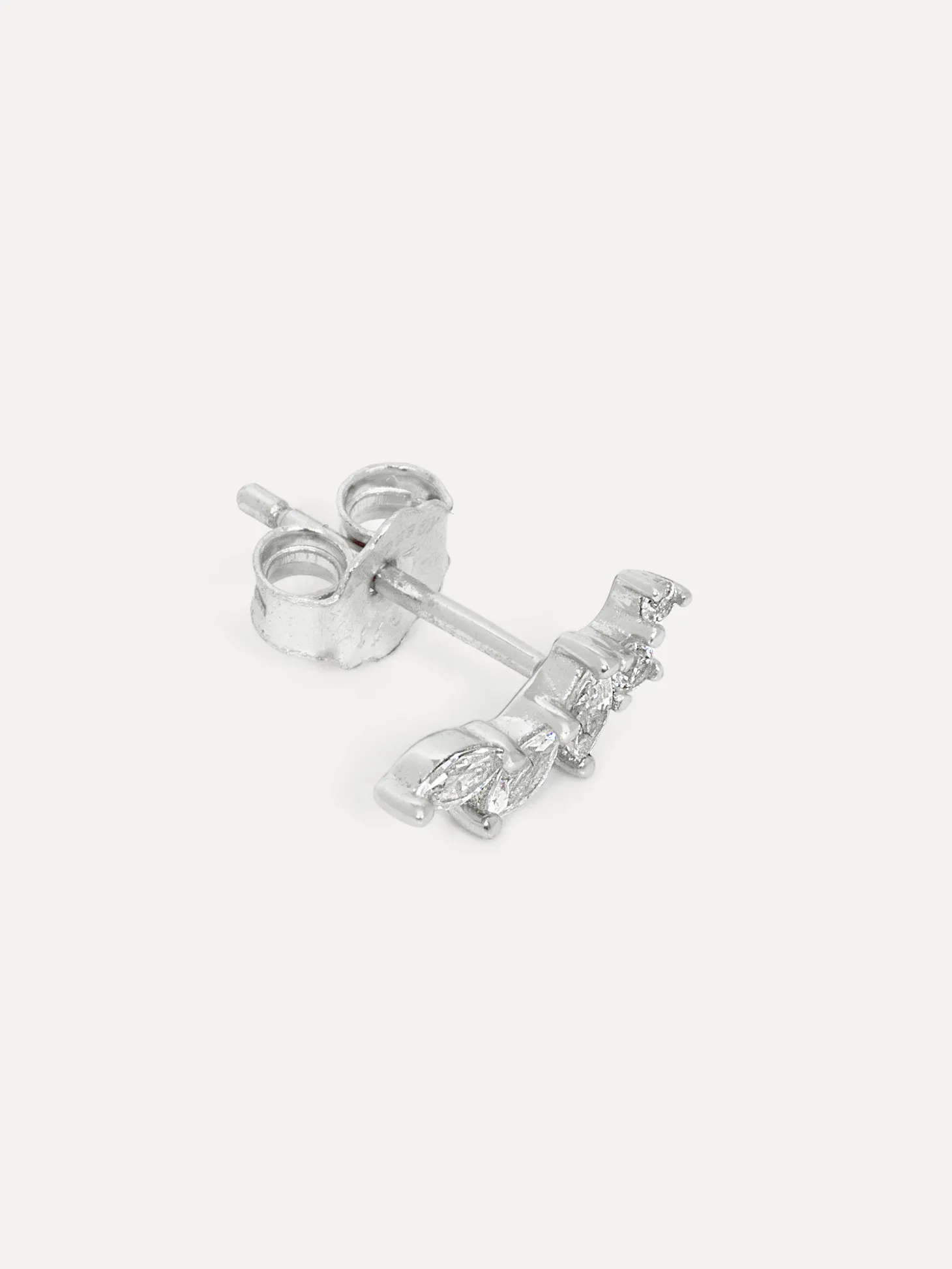Les Soeurs Oorbel Louise Strass Leaves Silver Discount