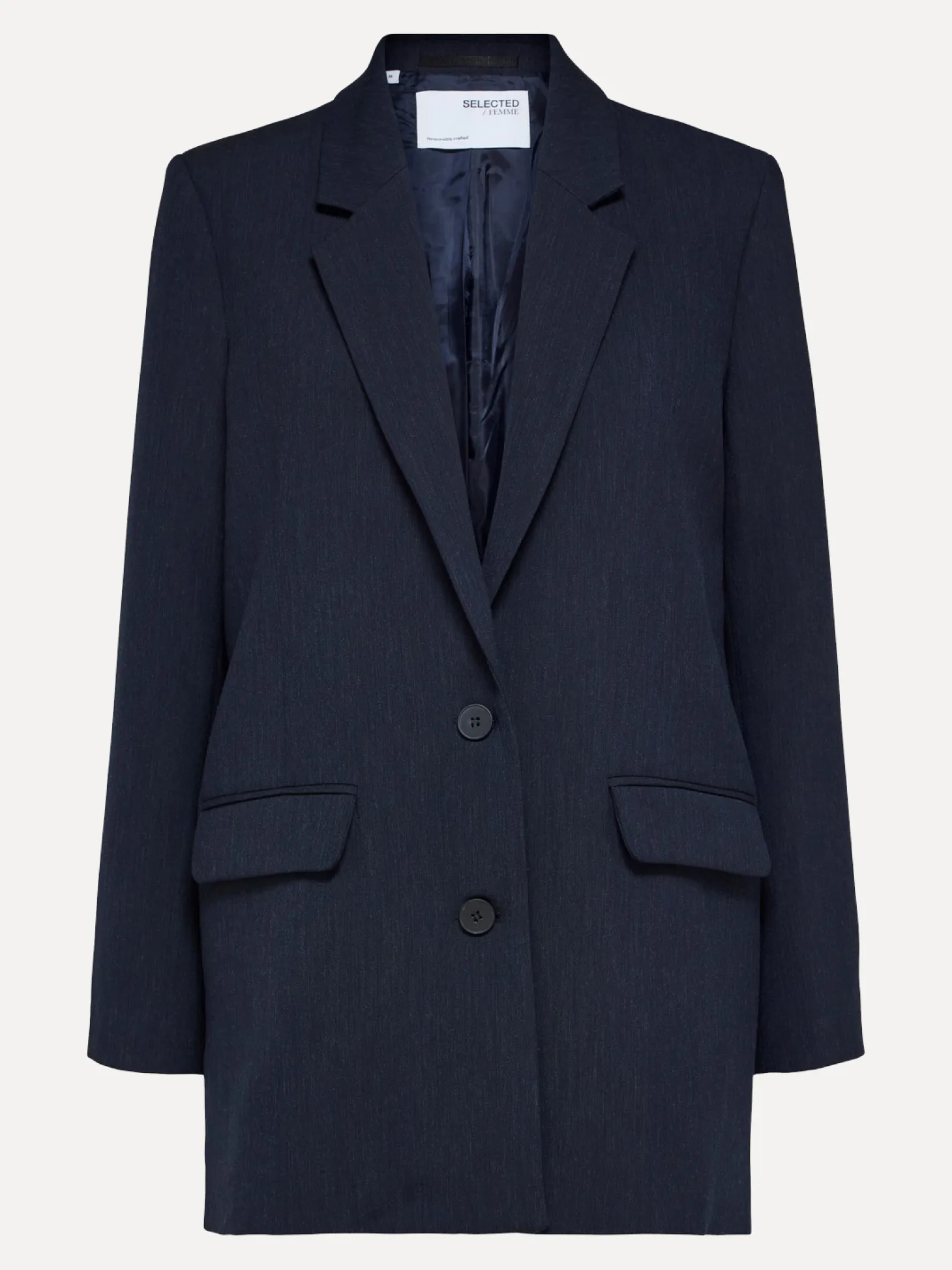 Selected Oversized Single-Breaster Blazer Rita Dark Sapphire Cheap