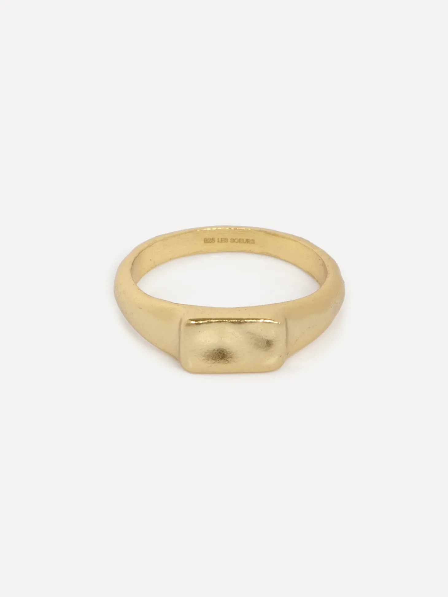 Les Soeurs Pinky Ring Ginette Rectangle Gold Store