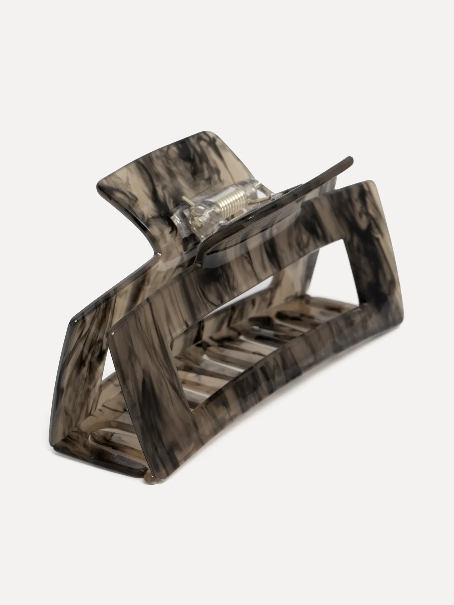Les Soeurs Resin Hair Clip Rectangle Olive Shop