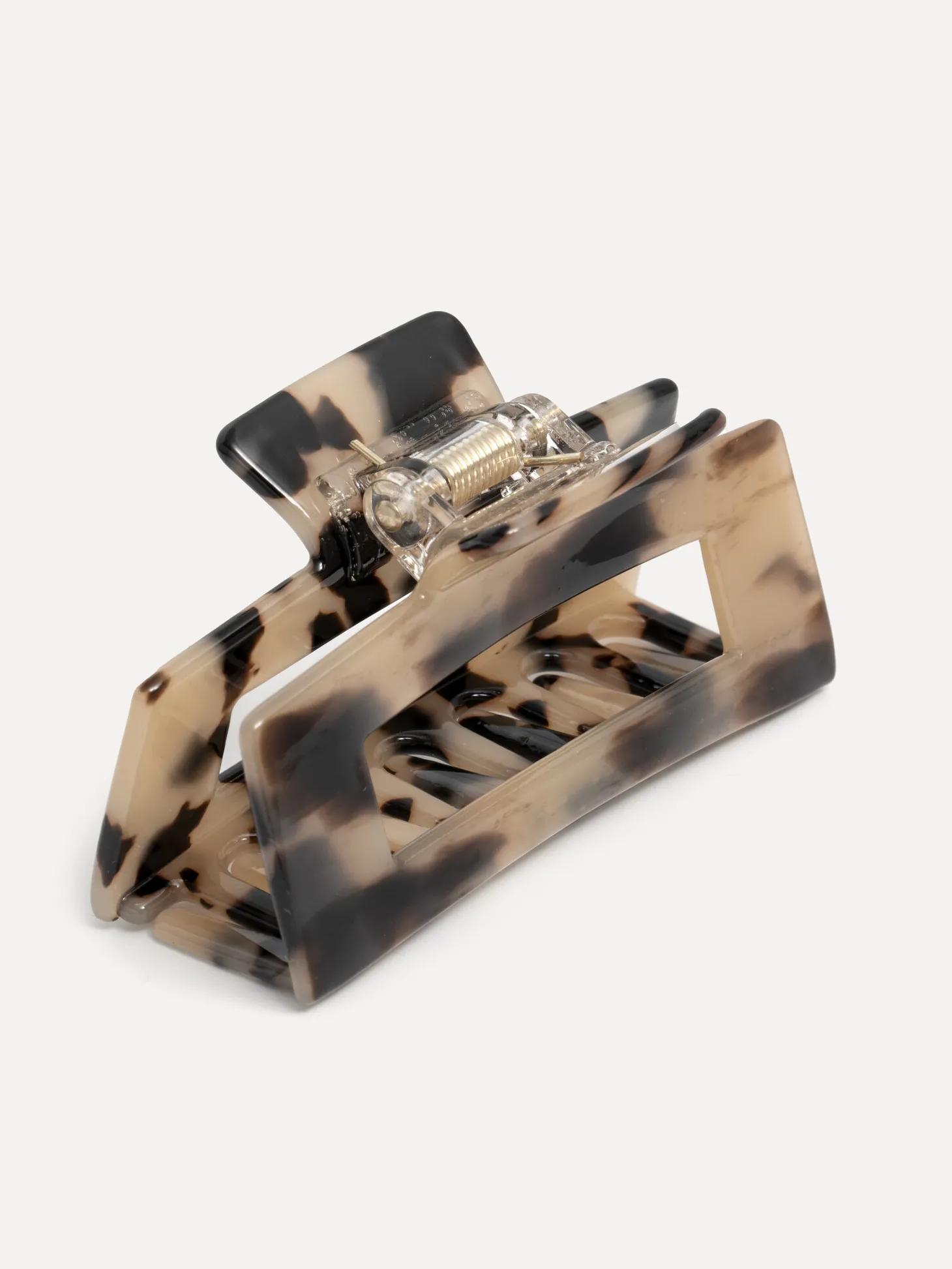 Les Soeurs Resin Hair Clip Rectangle Light Tortue Best Sale