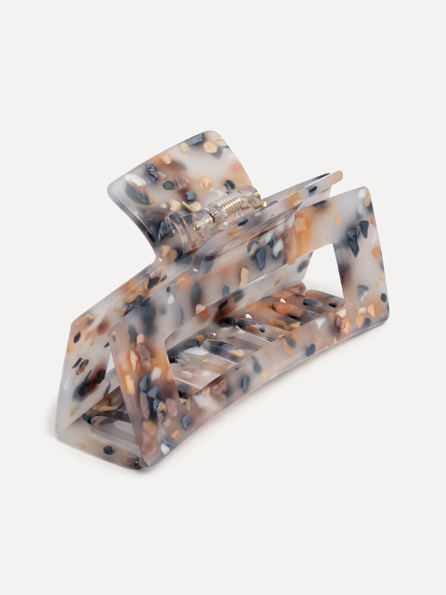 Les Soeurs Resin Hair Clip Rectangle Nude Cheap