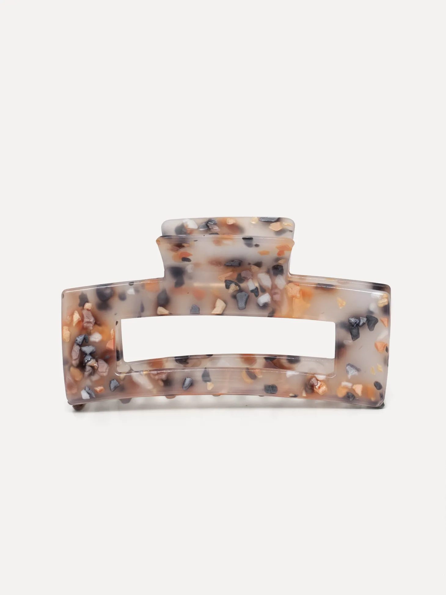 Les Soeurs Resin Hair Clip Rectangle Nude Cheap