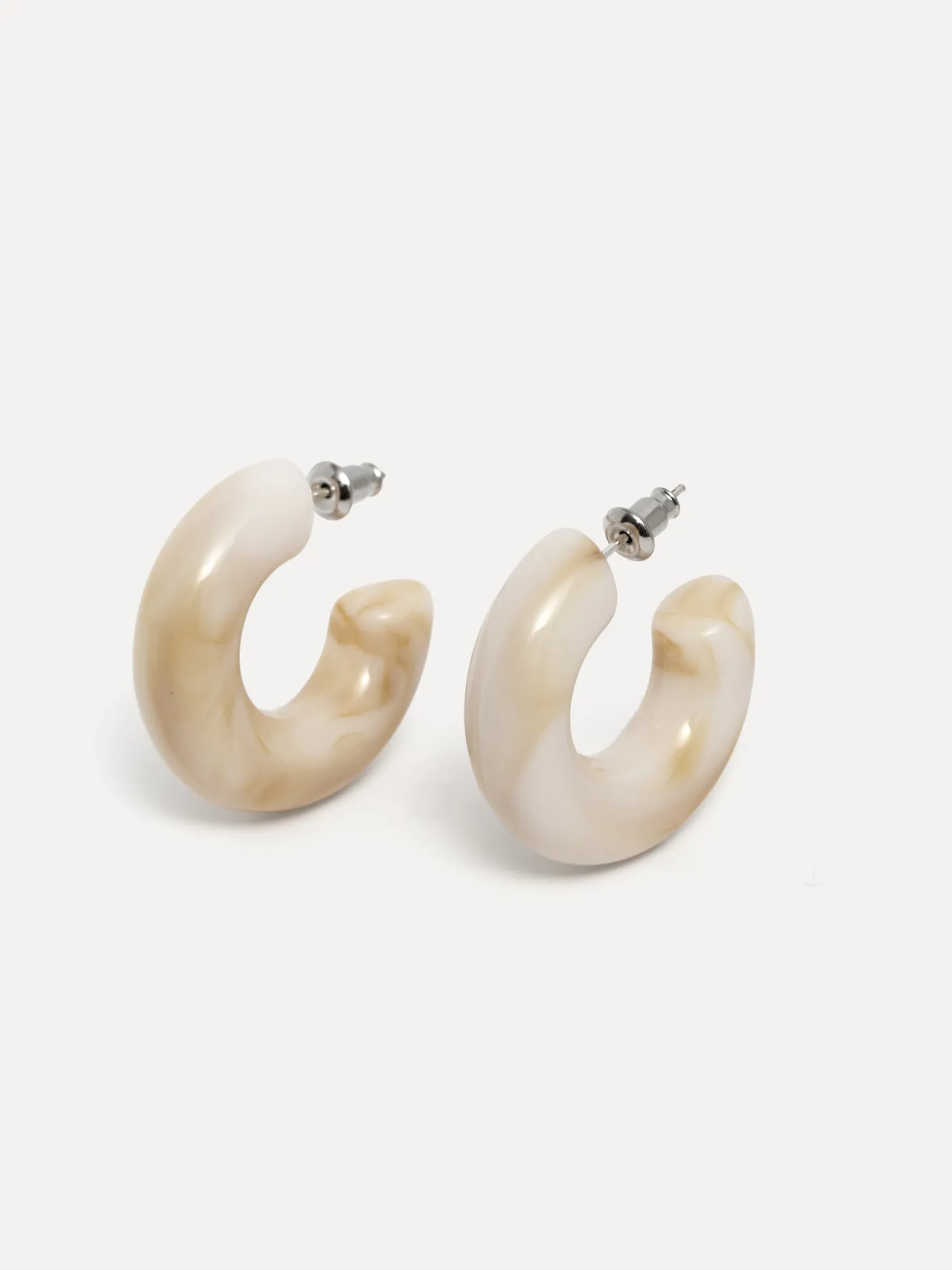 Les Soeurs Resin Oorbellen Set Melany Cream Fashion