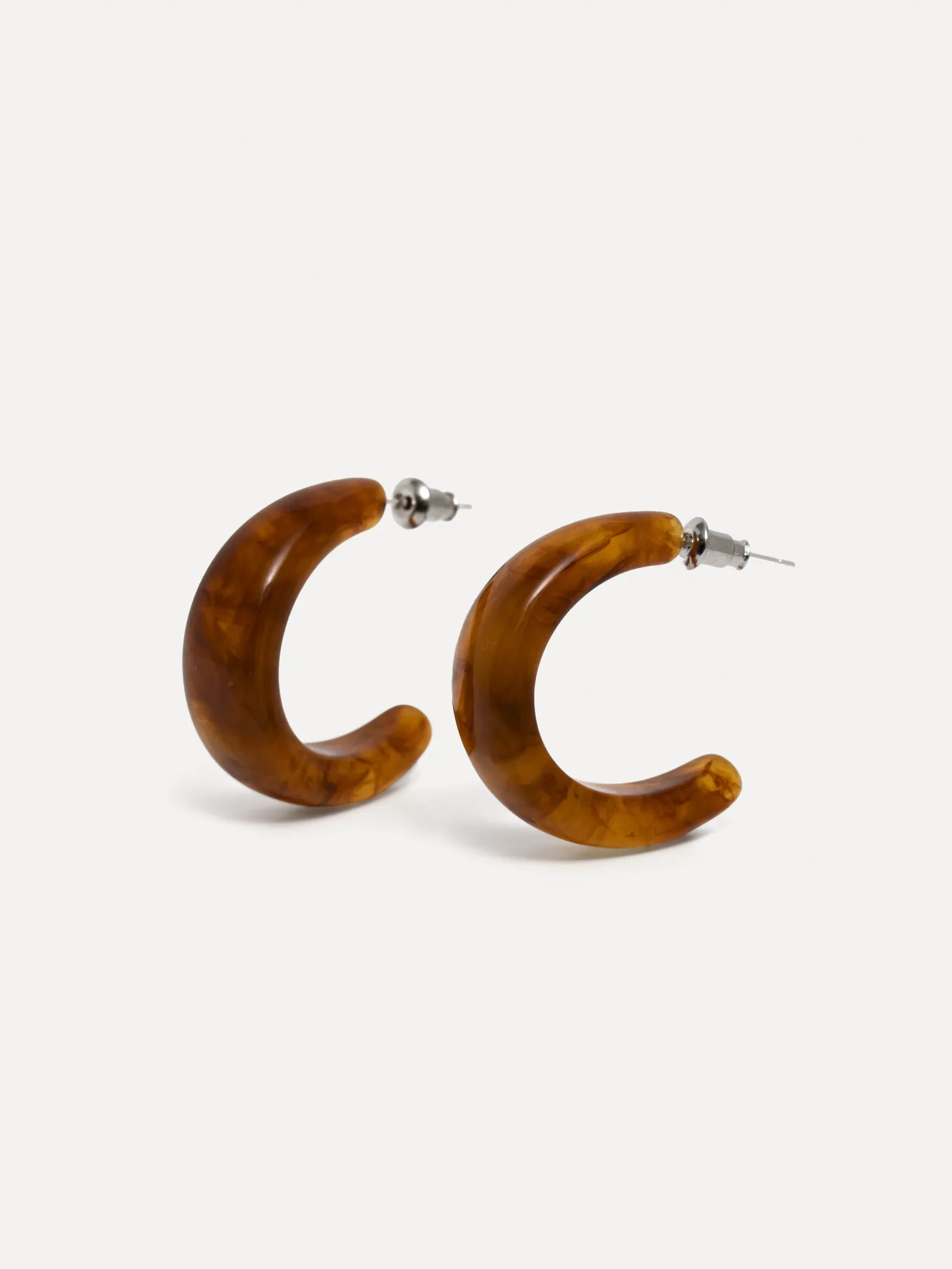 Les Soeurs Resin Oorbellen Set Melly Brown Best Sale