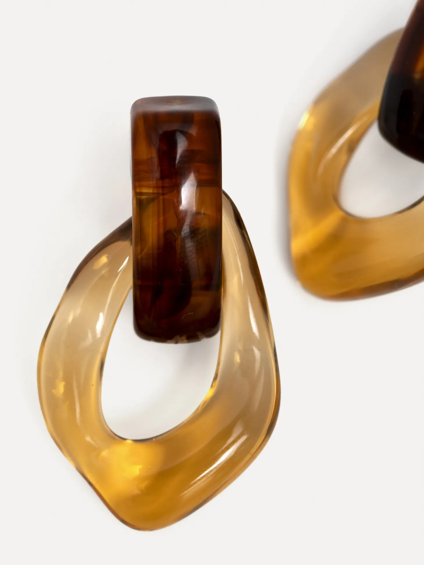 Les Soeurs Resin Oorbellen Set Mya Brown/Amber Cheap