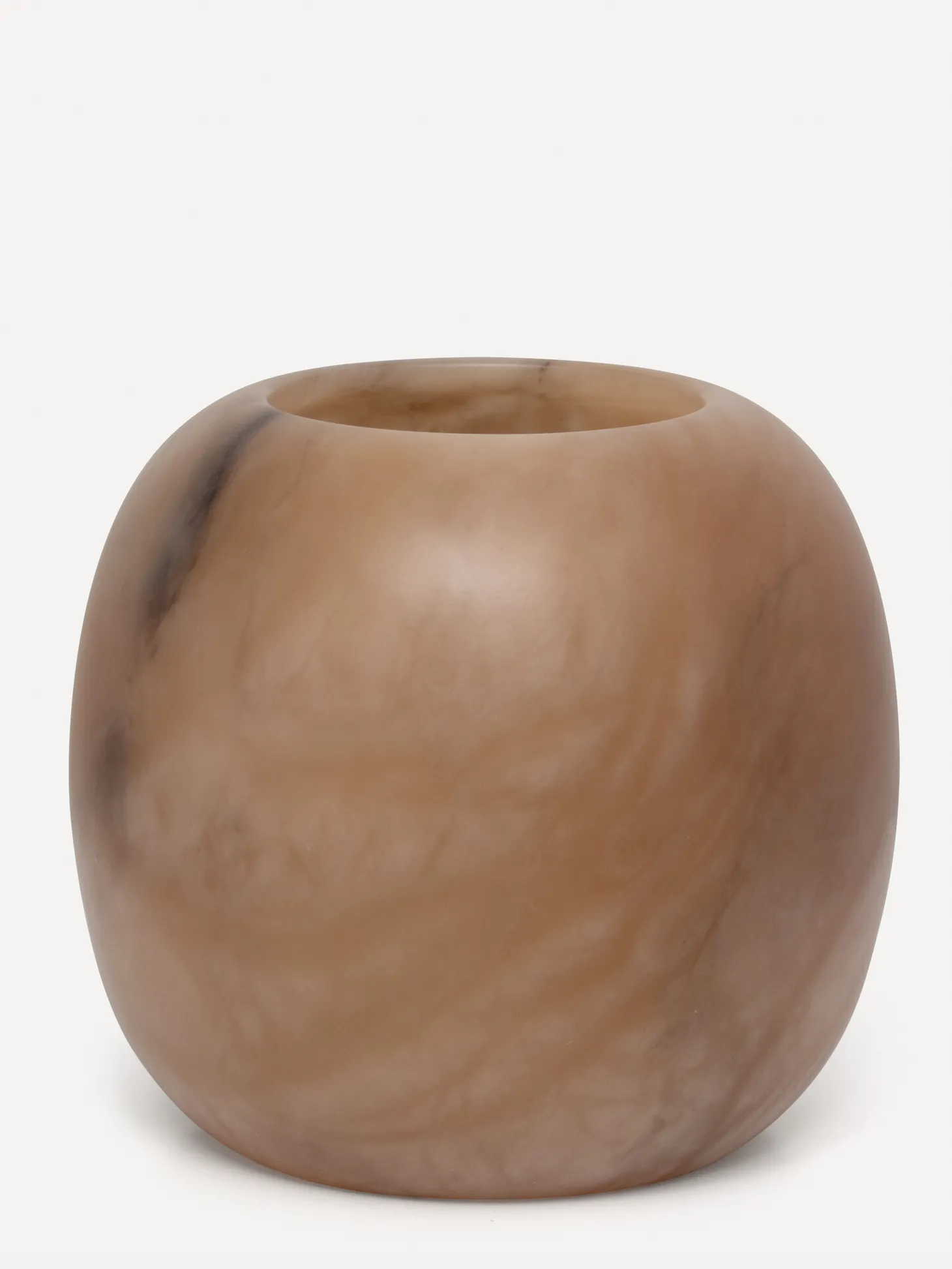 Les Soeurs Ronde Alabaster Kaarsenhouder (Extra Large) Tabac Hot