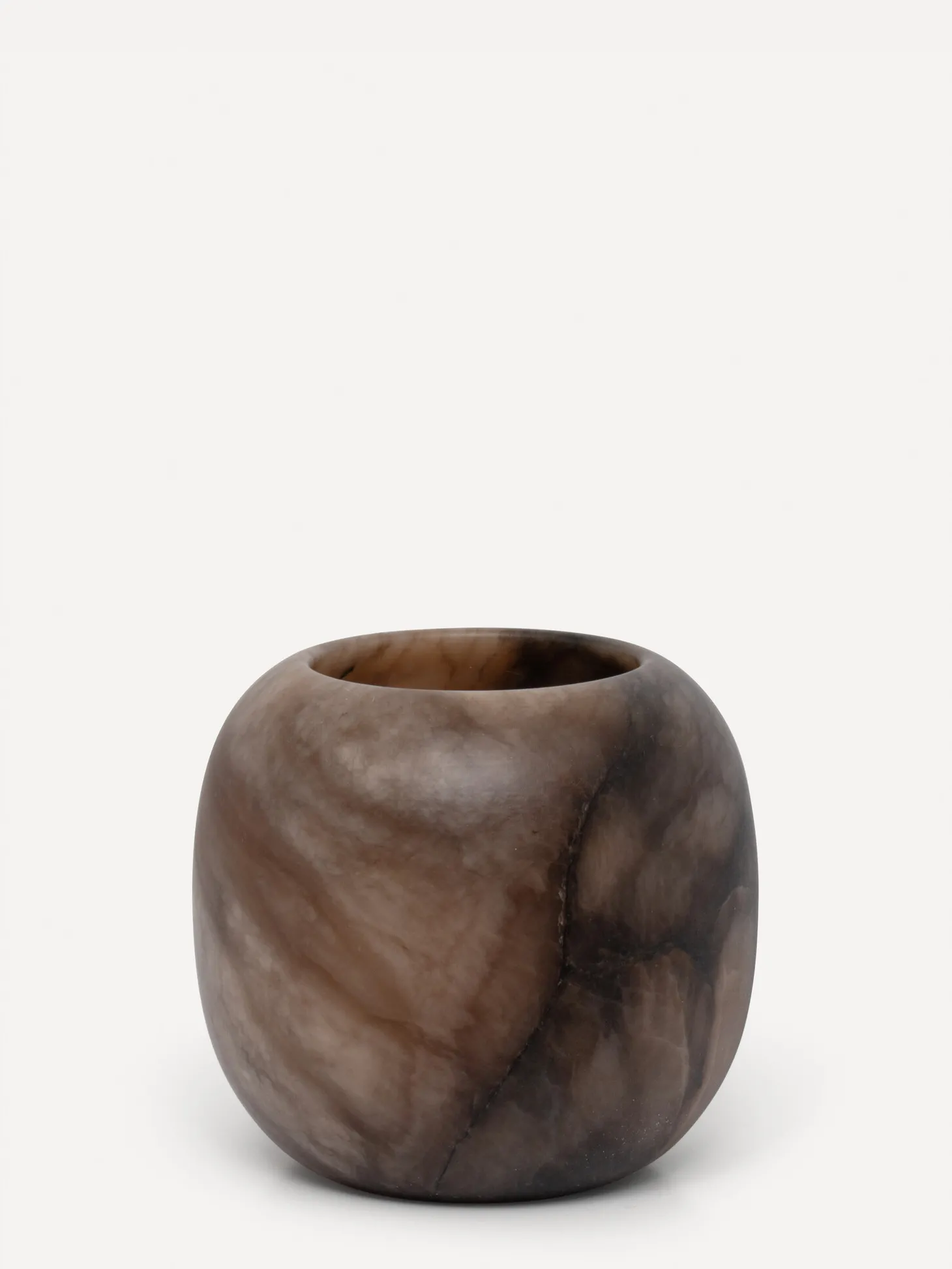 Les Soeurs Ronde Alabaster Kaarsenhouder (Medium) Tabac Sale