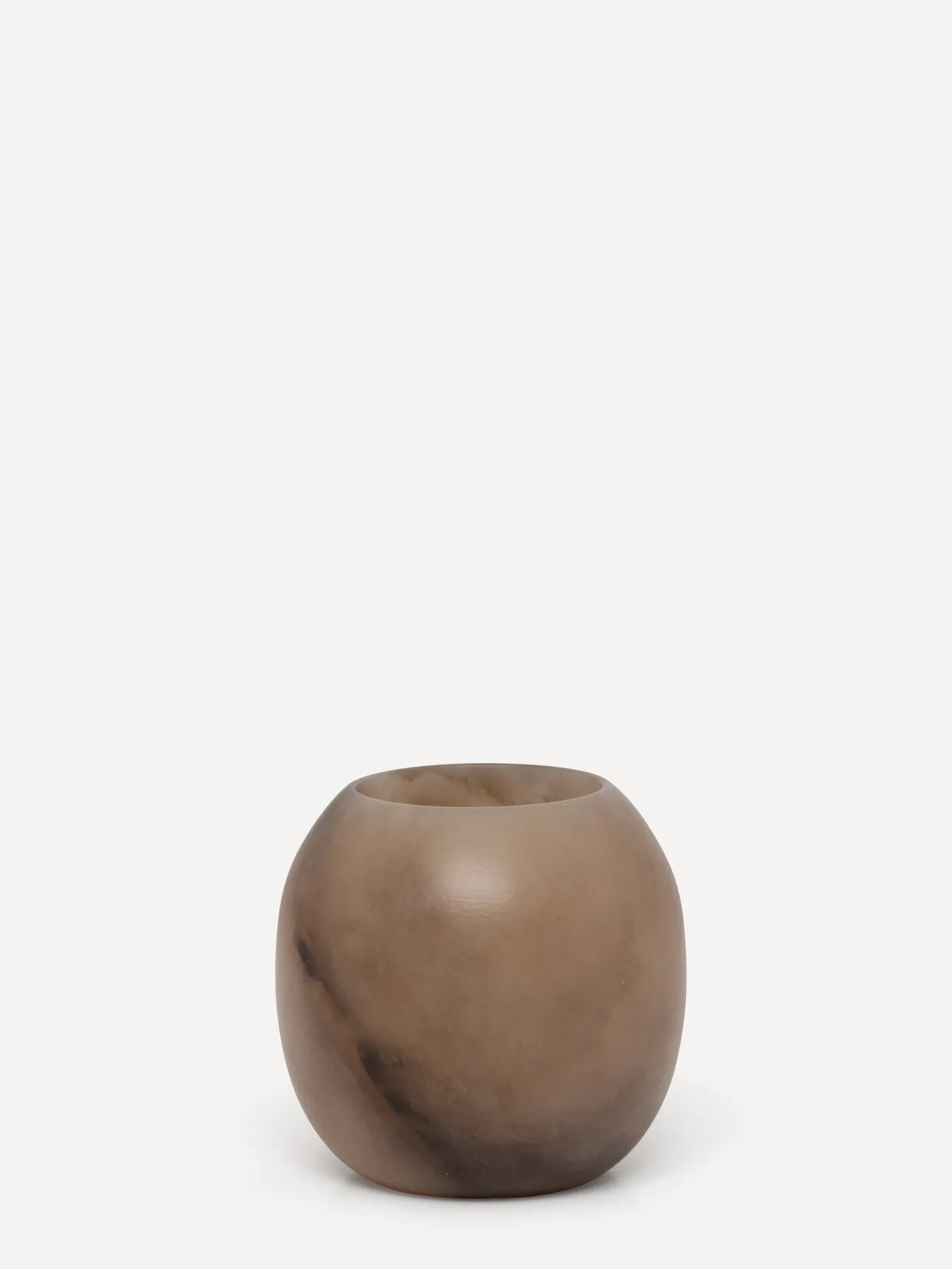Les Soeurs Ronde Alabaster Kaarsenhouder (Small) Tabac Best Sale