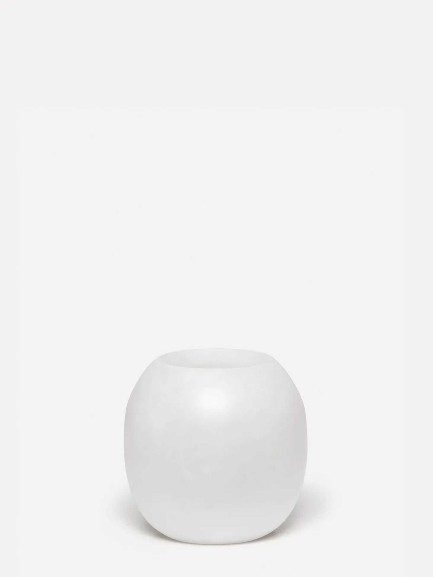 Les Soeurs Ronde Alabaster Waxinelichthouder (Small) White Clearance