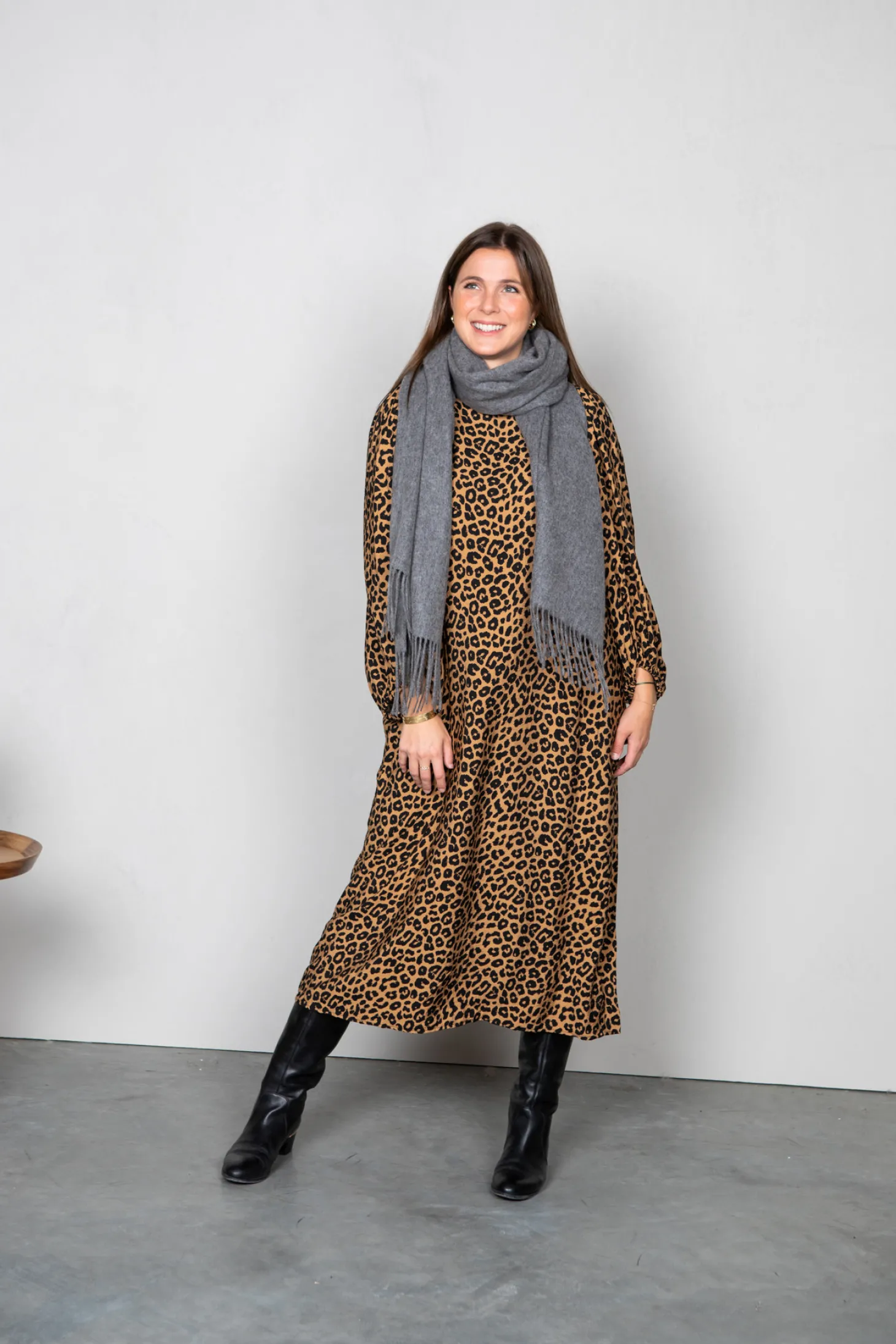 MBYM Scarf Stacy Light Grey Melange Discount