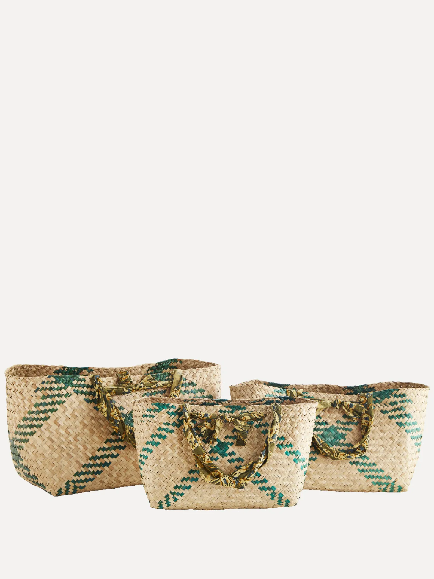 Madam Stoltz Seagrass Tas Met Katoenen Handvaten Medium Natural Outlet