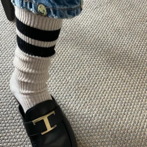 Le Bon Shoppe Sokken Grandpa Varsity Oatmeal Black Stripe Sale