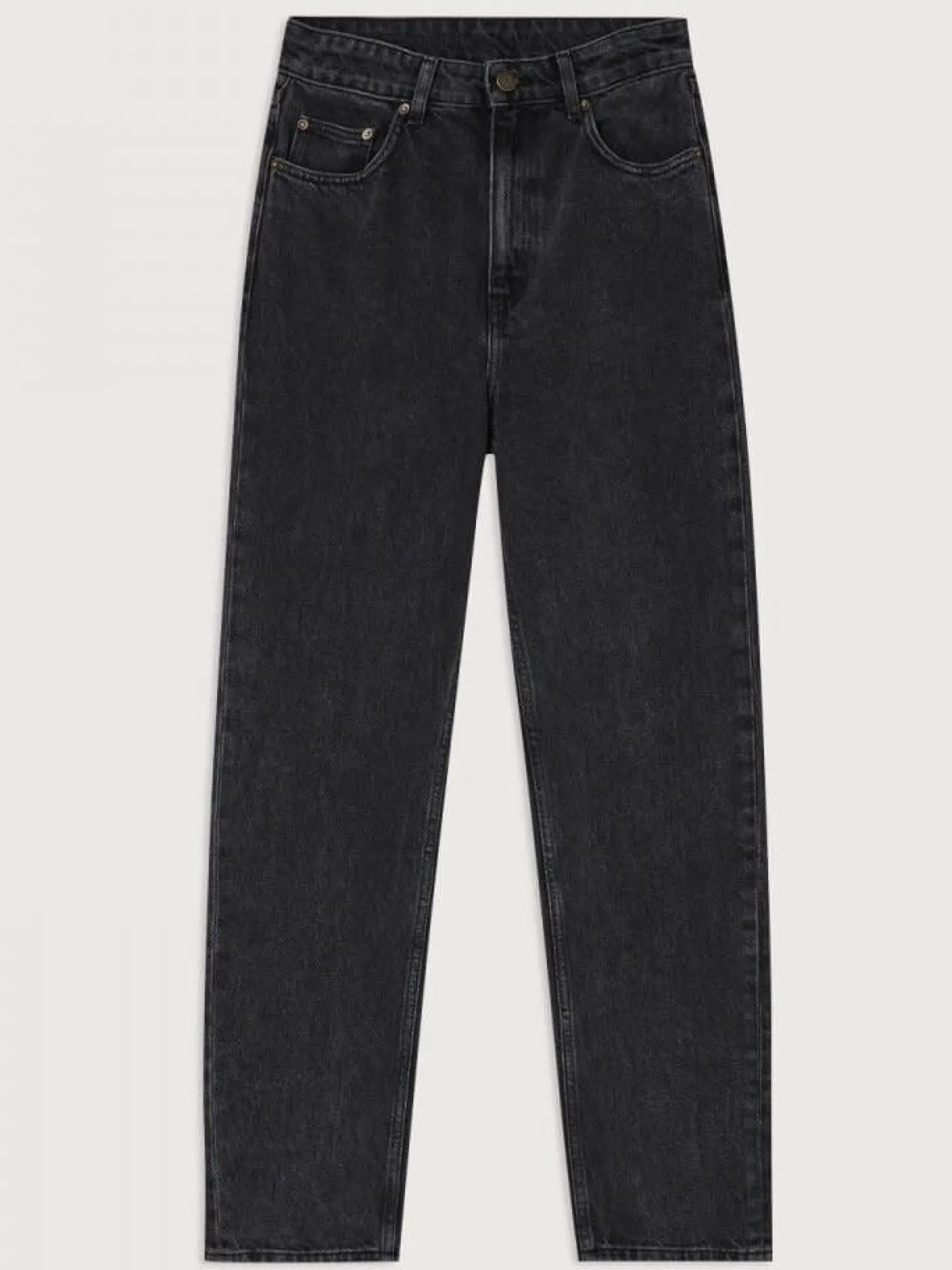American Vintage Straight Fit Jeans Yopday Black Poivre Sel Fashion