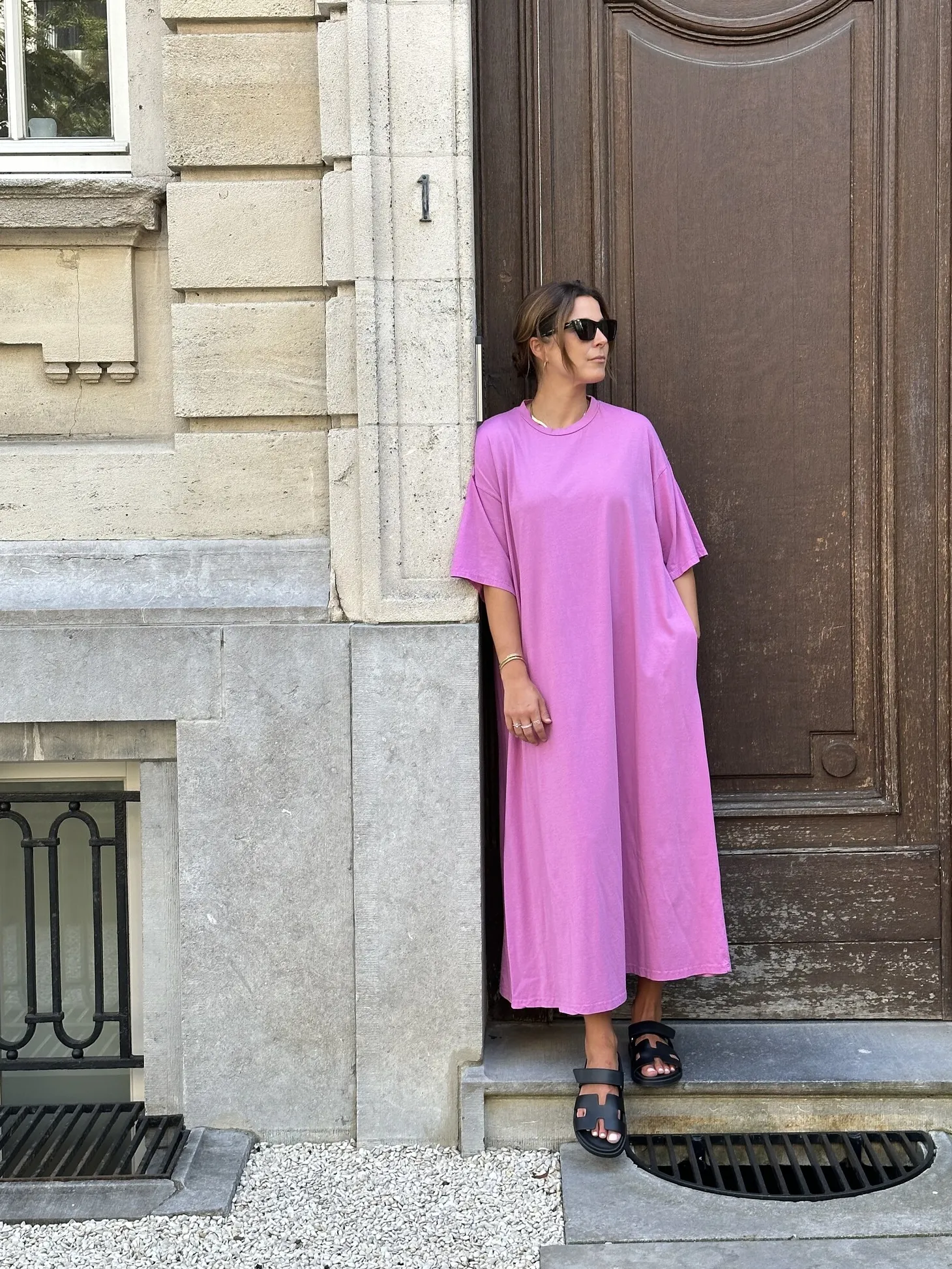 Le Marais T-Shirt Jurk Yara Mauve Best Sale