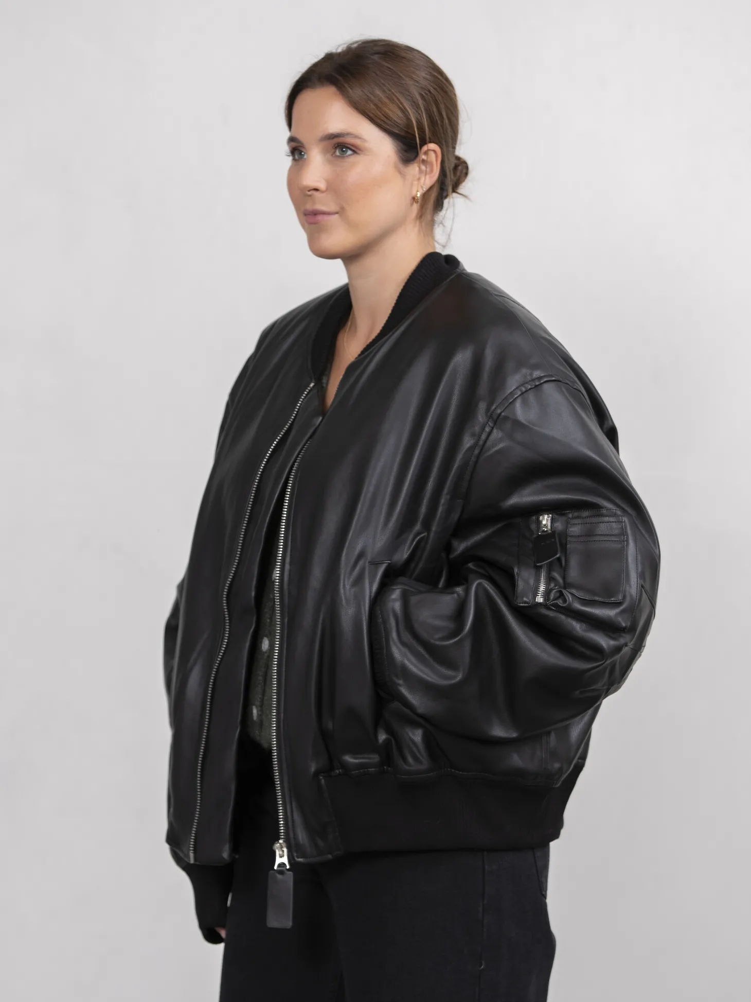 Le Marais Vegan Leren Bomber Noa Black Best