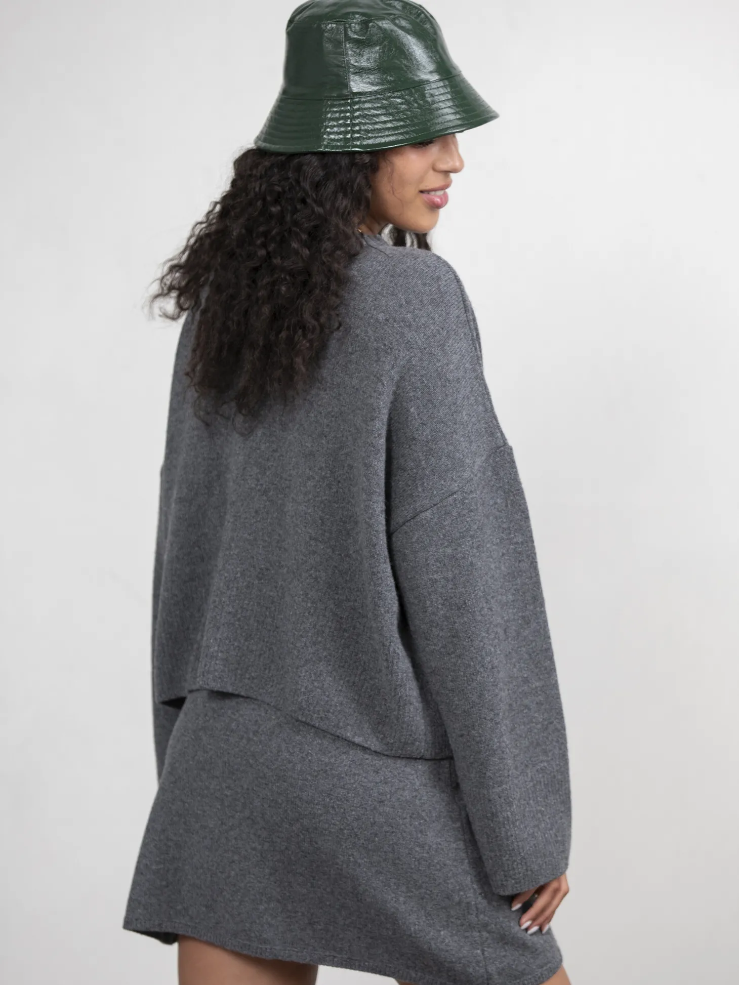 Les Soeurs Vegan Leren Bucket Hat Penny Dark Green Sale