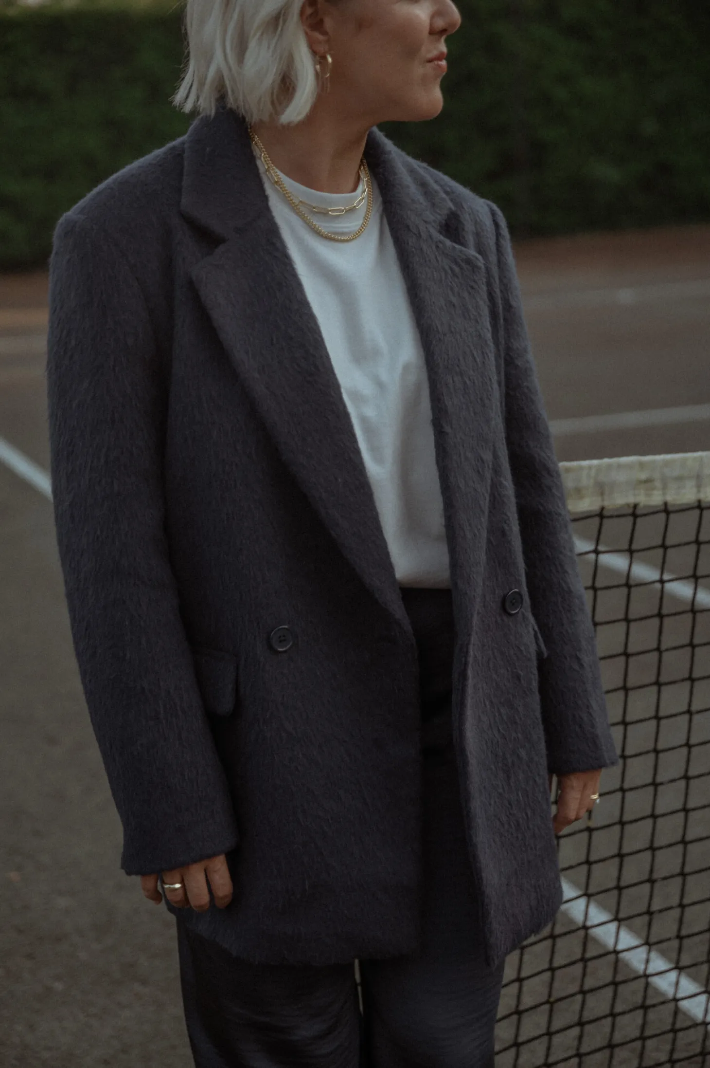 Les Soeurs Wollen Blazer Alissa Navy New